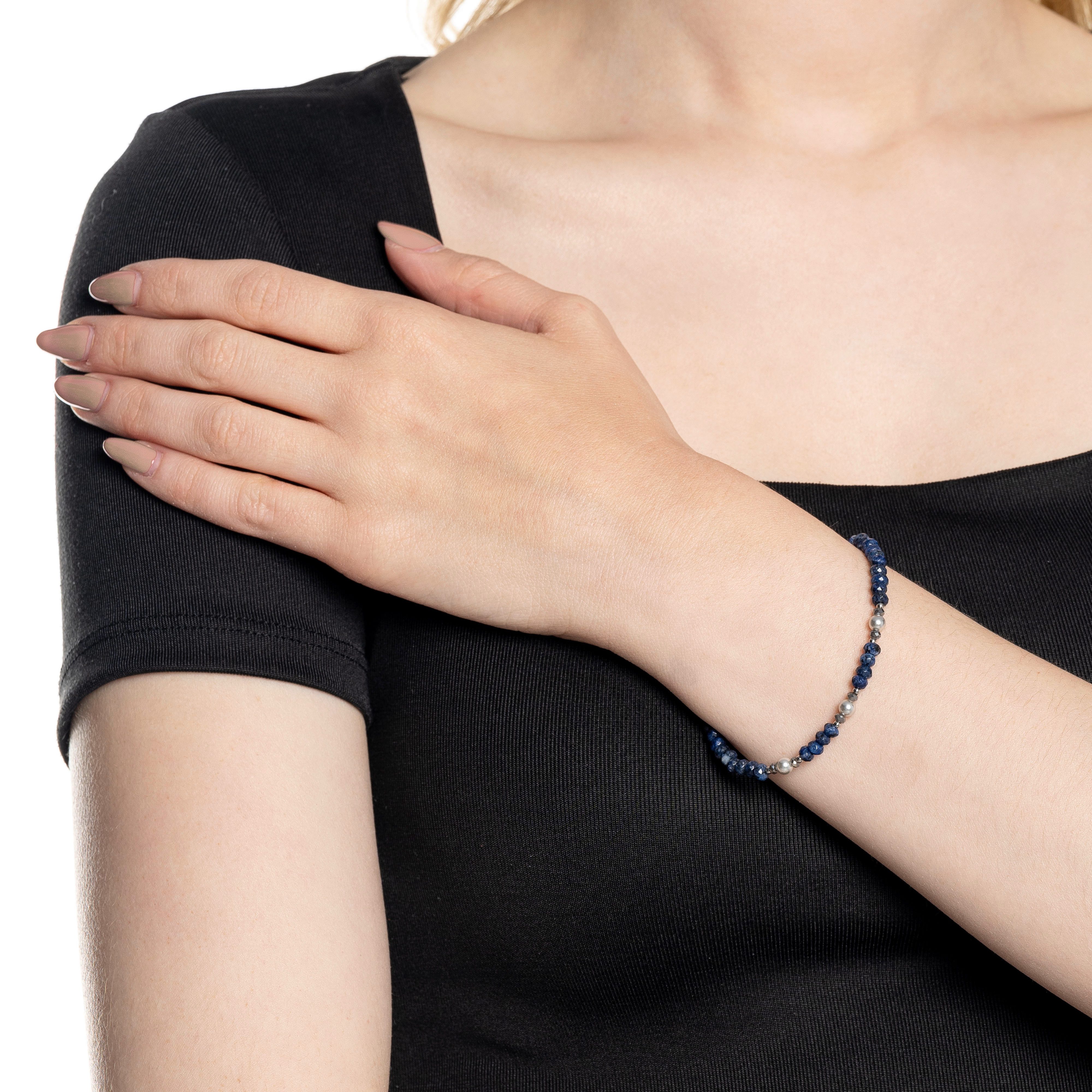 LEONARDO Armband Anjana, mit Sodalith - mit Glasperle, Perle (imitiert) günstig online kaufen