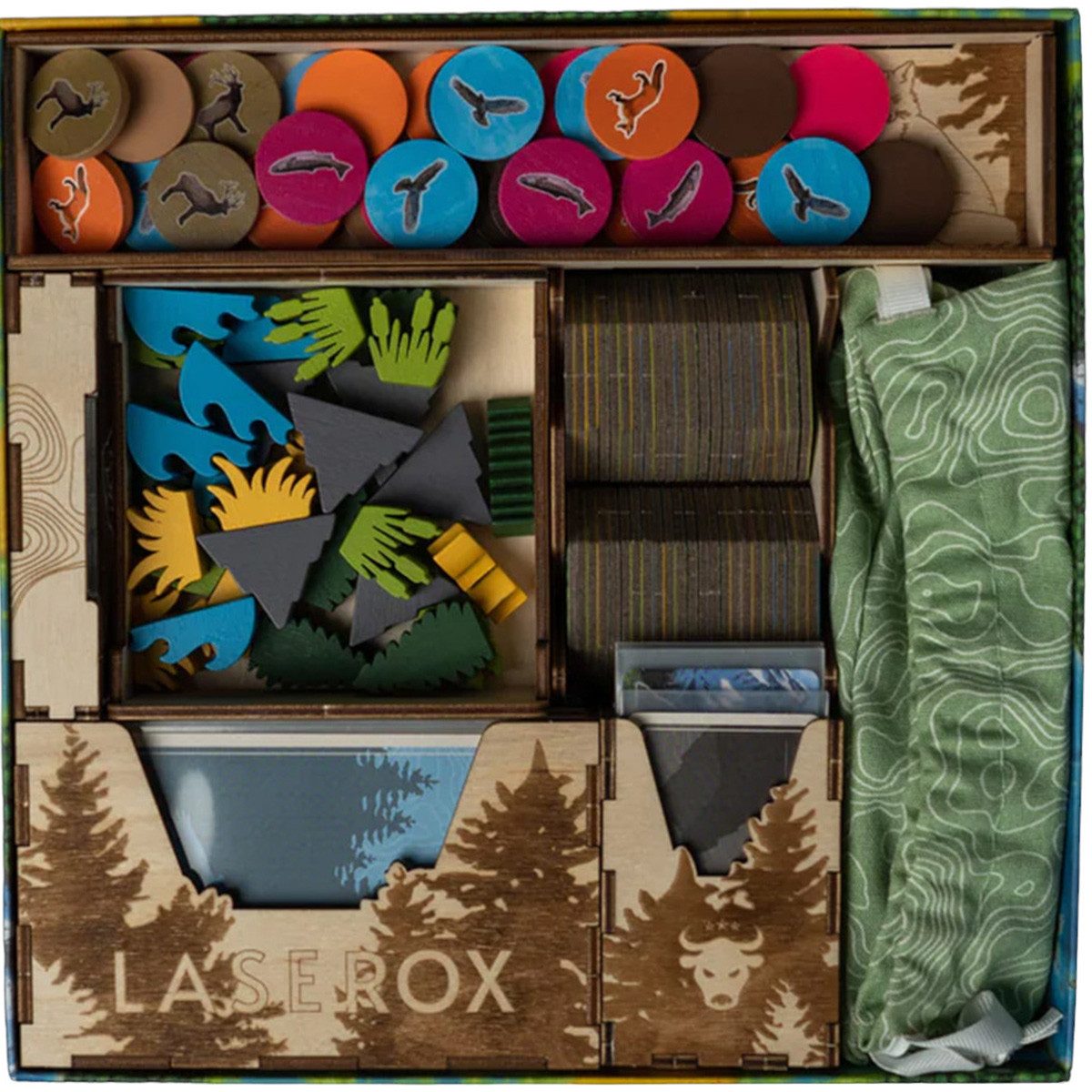 Laserox Spiel Insert für Cascadia und Landmarks Erweiterung - Organizer