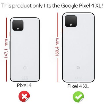 Nalia Smartphone-Hülle Google Pixel 4 XL, Leder Look Silikon Hülle / Anti-Fingerabdruck / Kratzfest / Rutschfest