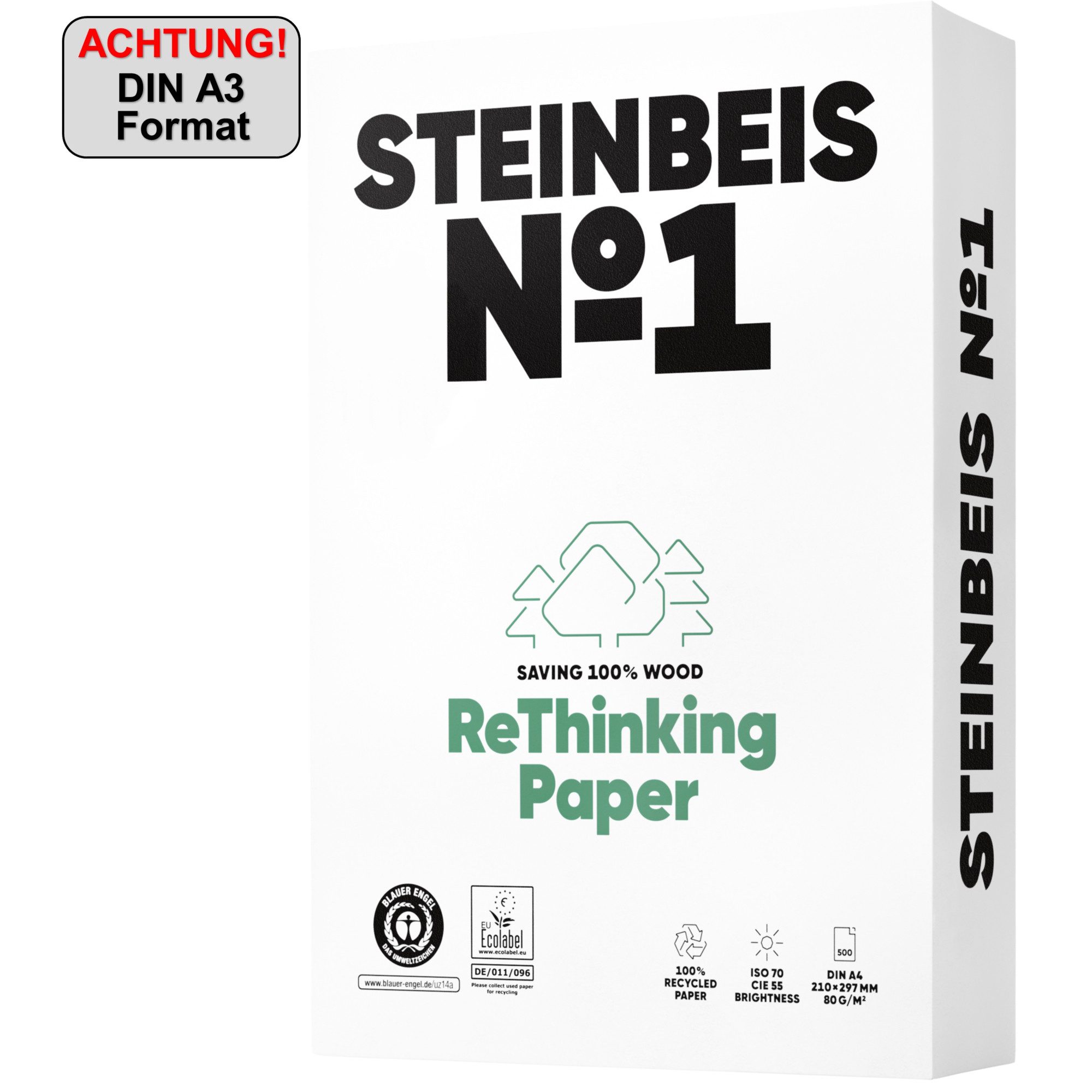 STEINBEIS Копировальная бумага Steinbeis Копировальная бумага No.1 ISO 70 K1201666080 B A3 500 Blatt
