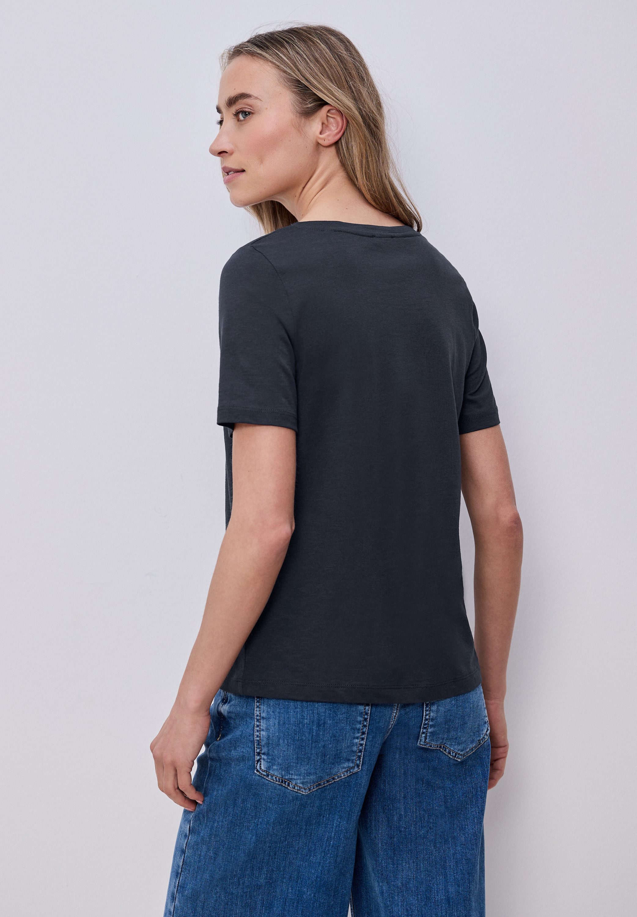 STREET ONE T-Shirt mit abgerundetem V-Ausschnitt – Bild 2 von 5
