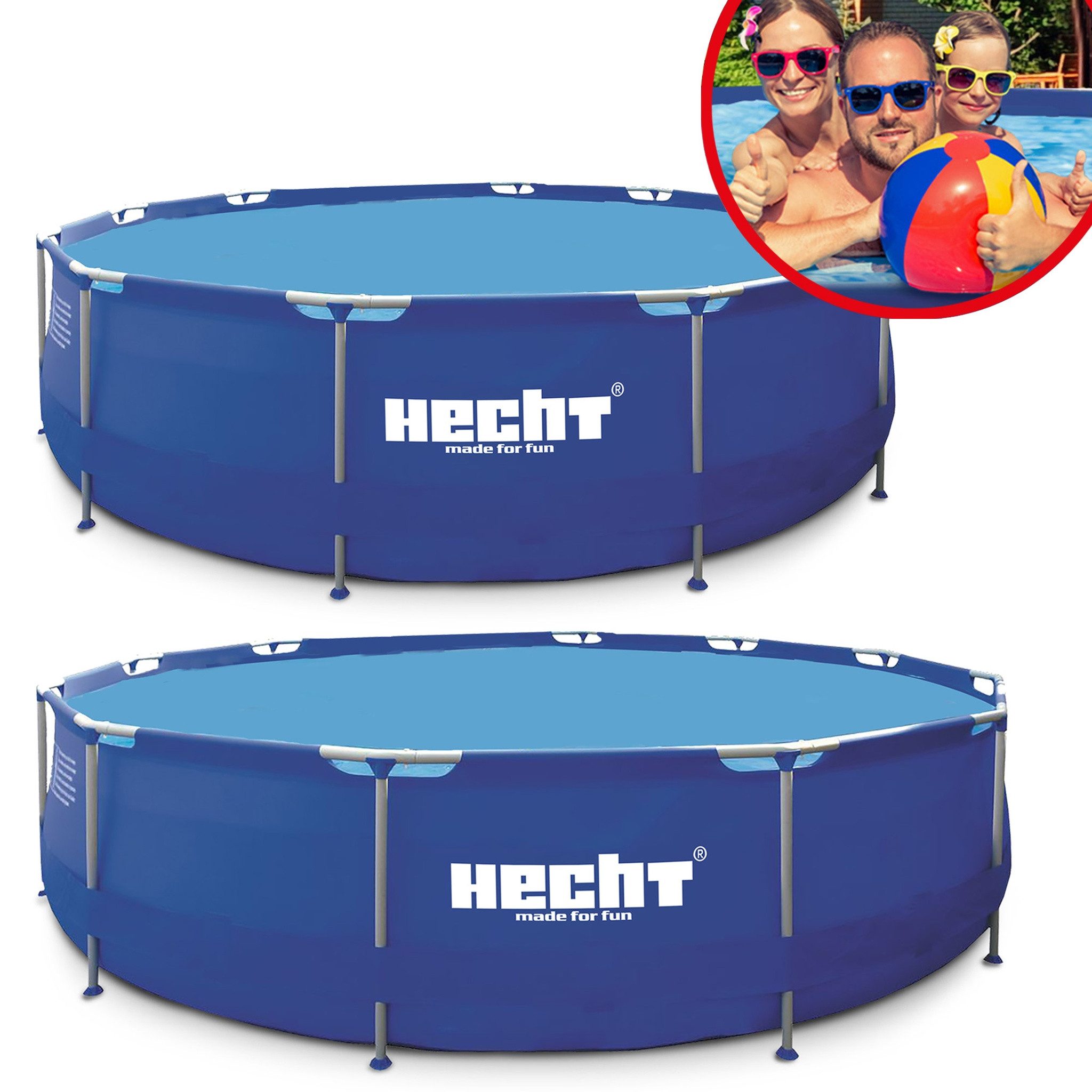 Hecht Rundpool Stahlrohrpool 0,33mm Foliendicke 0,76cm Höhe, 4383 Liter, 2 günstig online kaufen