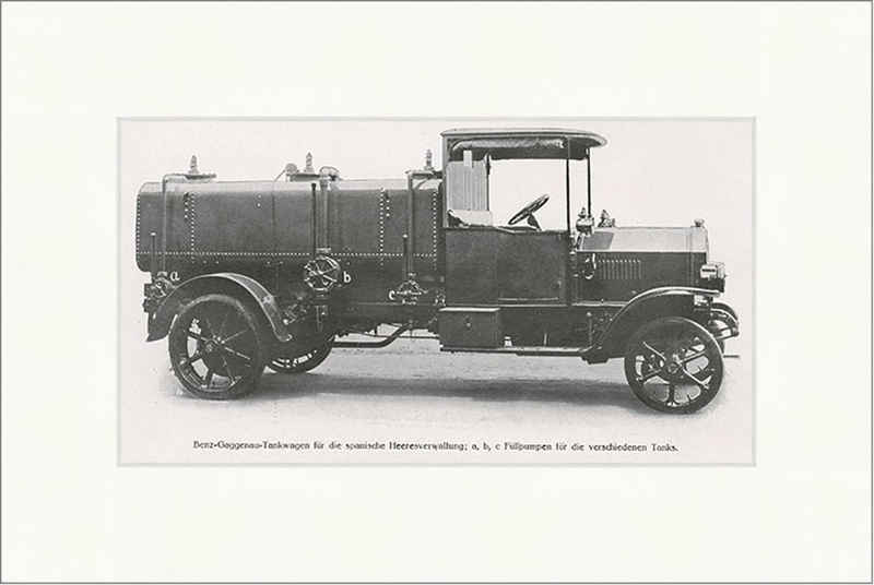 Kunstdruck Benz-Gaggenau-Tankwagen 1914 Autos spanische Heeresverwaltung F_Vintag, (1 St)