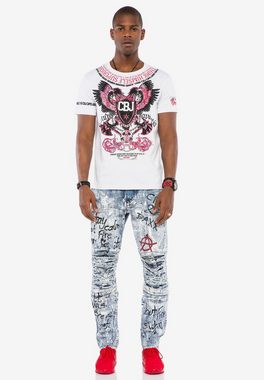 Cipo & Baxx Slim-fit-Jeans im coolen Destroyed-Look n Straight Fit