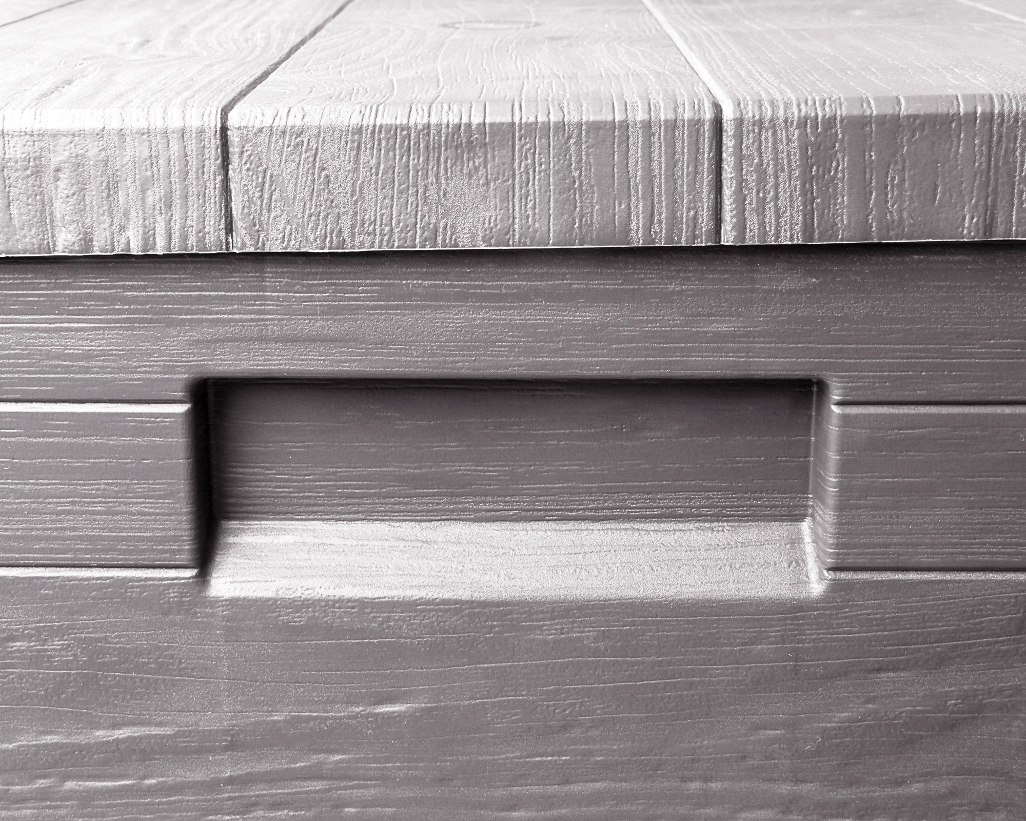 ONDIS24 Kissenbox Aufbwahrungsbox Madera Mini Holz-Optik, 90L, abschließbar Truhe – Bild 4 von 5