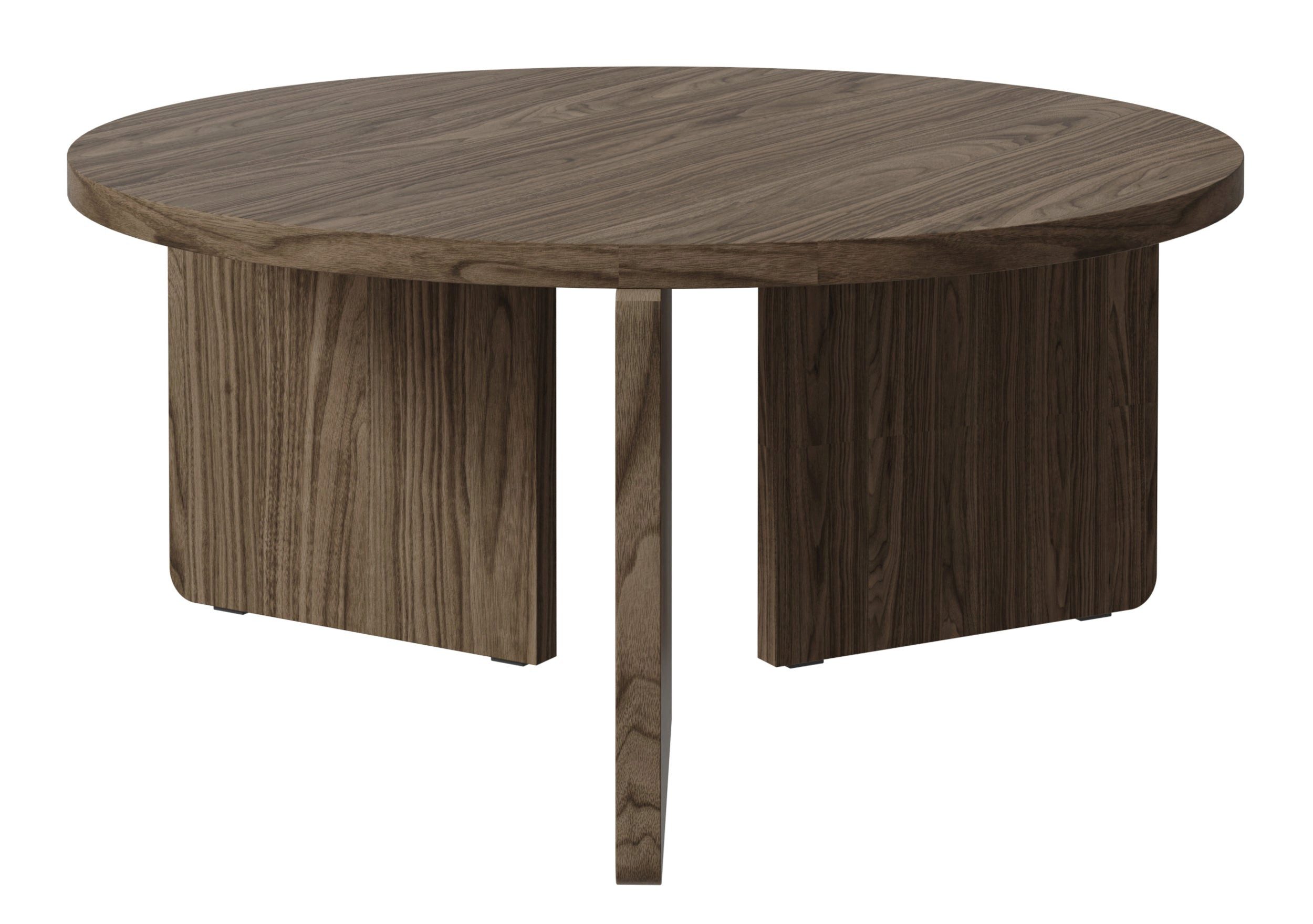 Selsey Couchtisch PREFFINES, Runder Wohnzimmertisch in Holzoptik Ø 88,5 x 40,5 cm