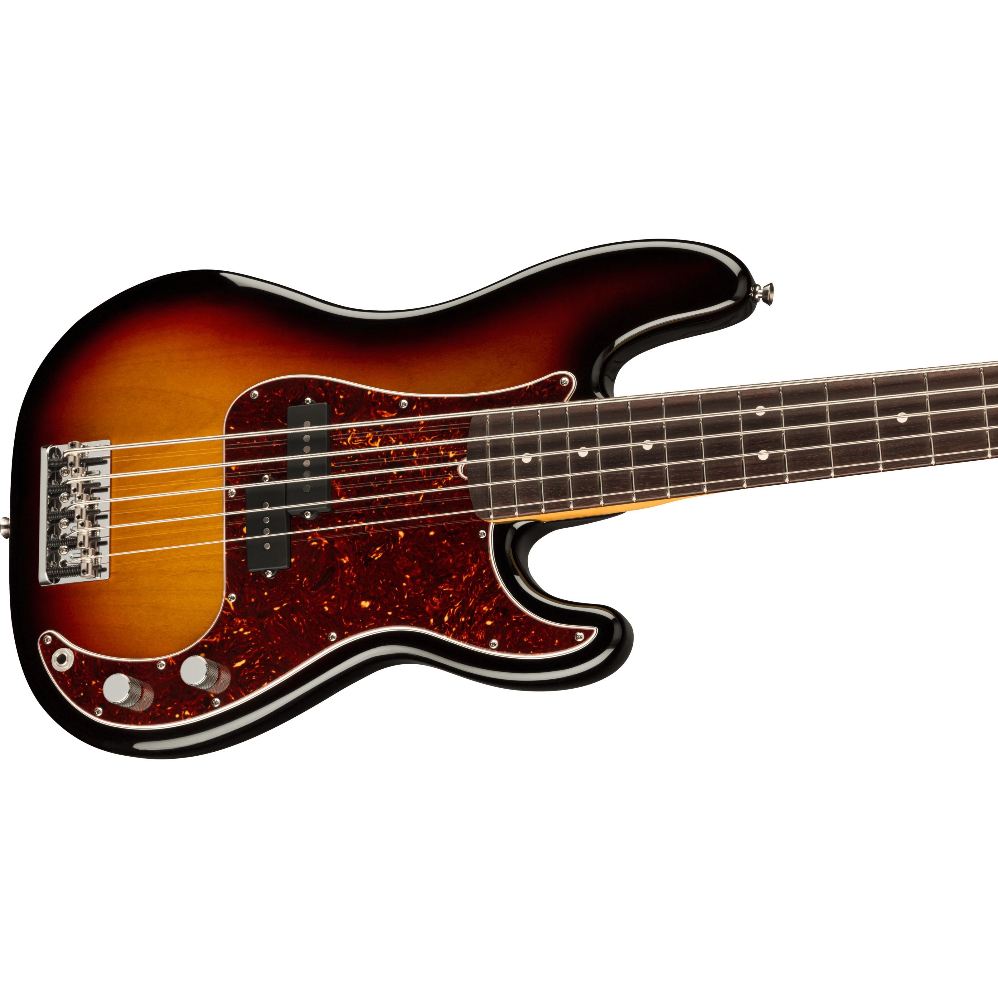 Fender E-Bass, E-Bässe, 5-Saiter E-Bässe, American Professional II Precision Bass V RW 3-Color Sunburst -