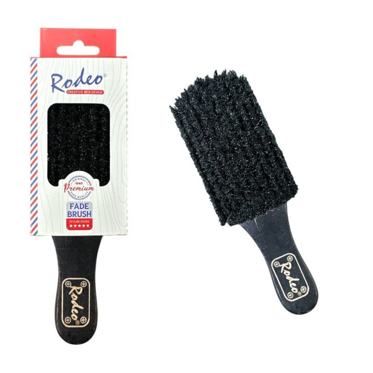 Nano Absolute Haarbürste Rodeo Premium Fade Brush - Fade Bürste Breit Holzgriff, 1-tlg.