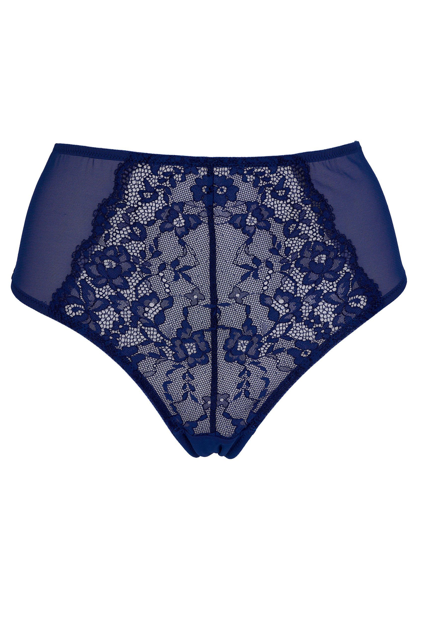 aus Teilweise recyceltem Eden D-cup Material Bo blue After High-Waist-String up & dark