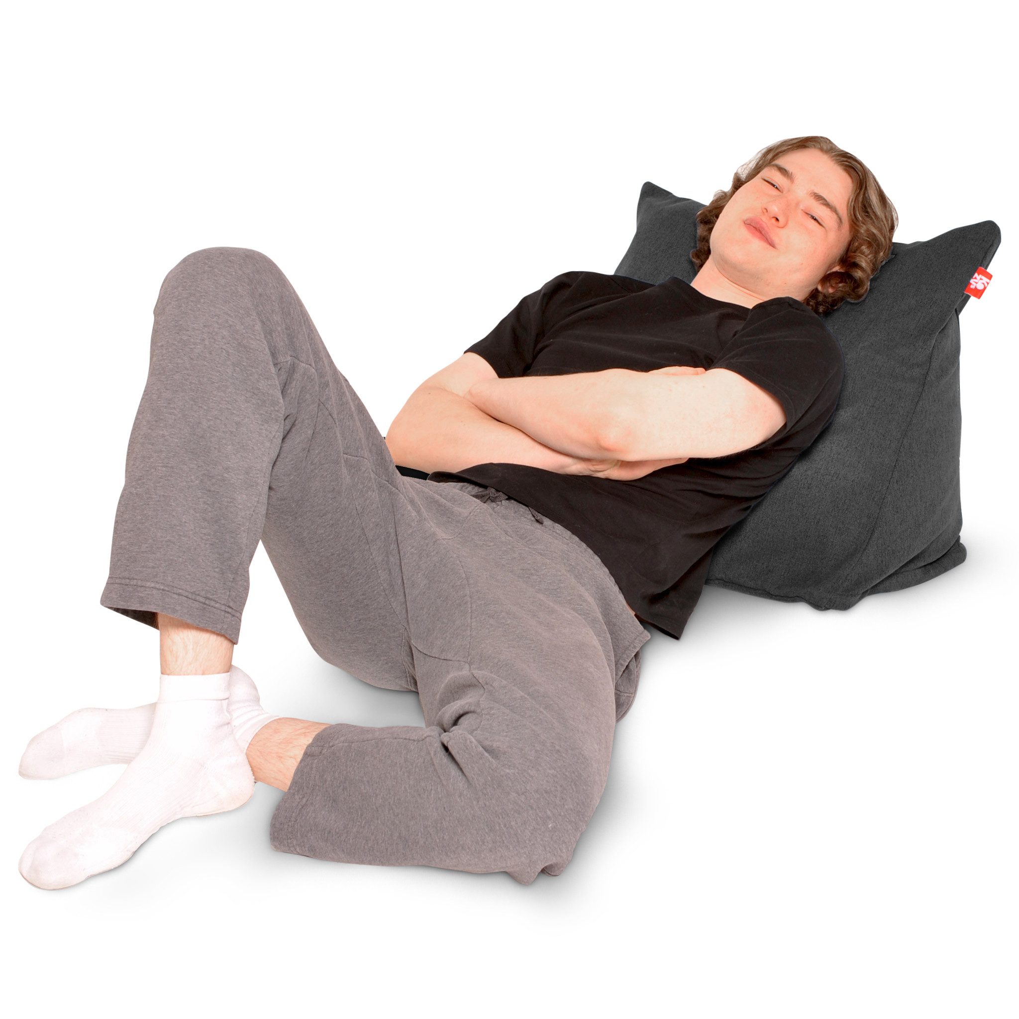 KOZYS Sitzsack Lesekissen Keilkissen Rückenkissen (mit EPS-Perlenfüllungen, Ergonomische Rückenstütze, & Nackenkissen mit Mikroperlen), verschiedene Farben, Für Kinder & Erwachsene