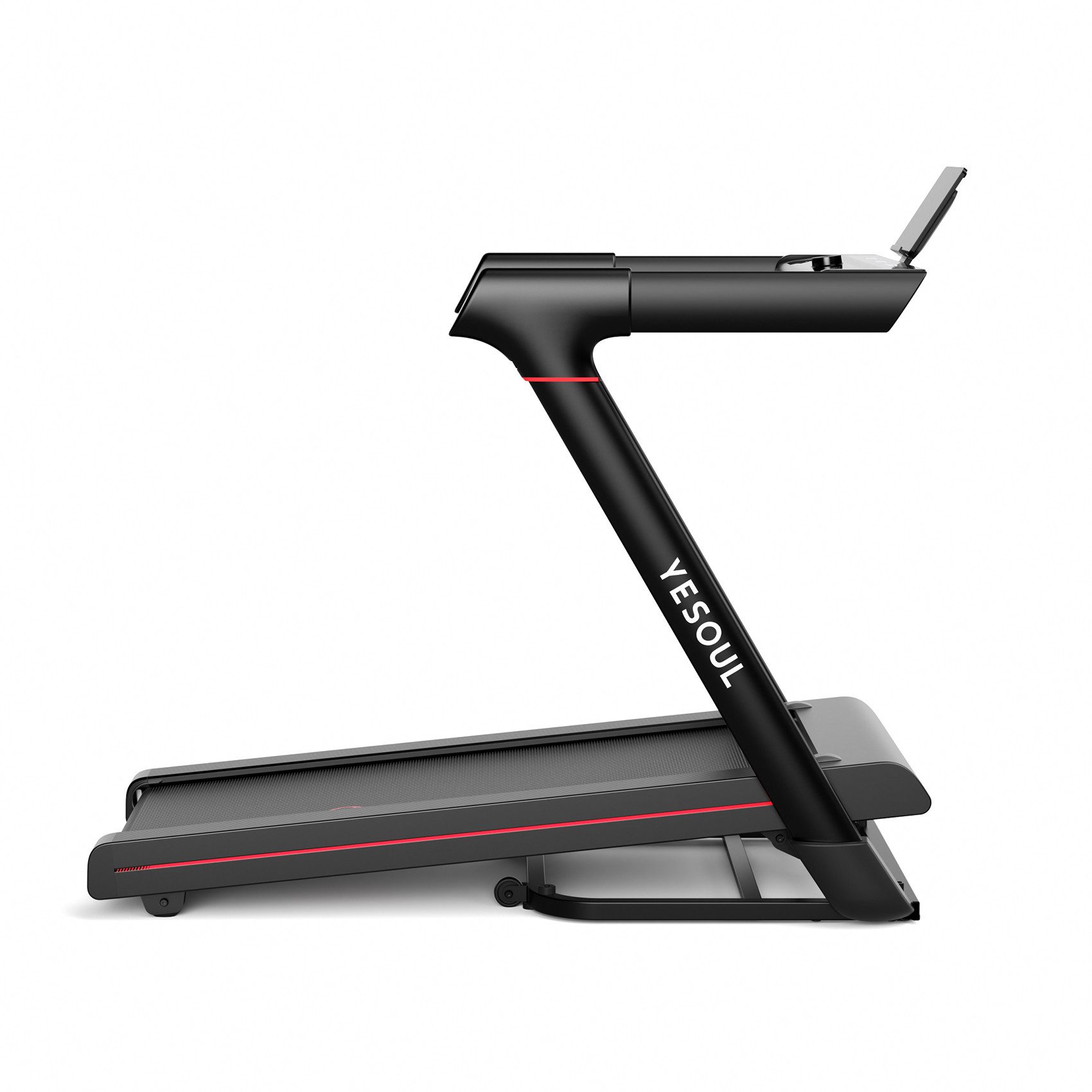 yesoul Laufband T3 Pro klappbar für zu Hause, 14 km/h, 10 % automatische Steigung, App (Tablet-/Handyhalter, Flaschenhalter, Sicherheitsschlüssel, Silikonöl), Gelenkschonend, platzsparend klappbar, leicht beweglich und bedienbar