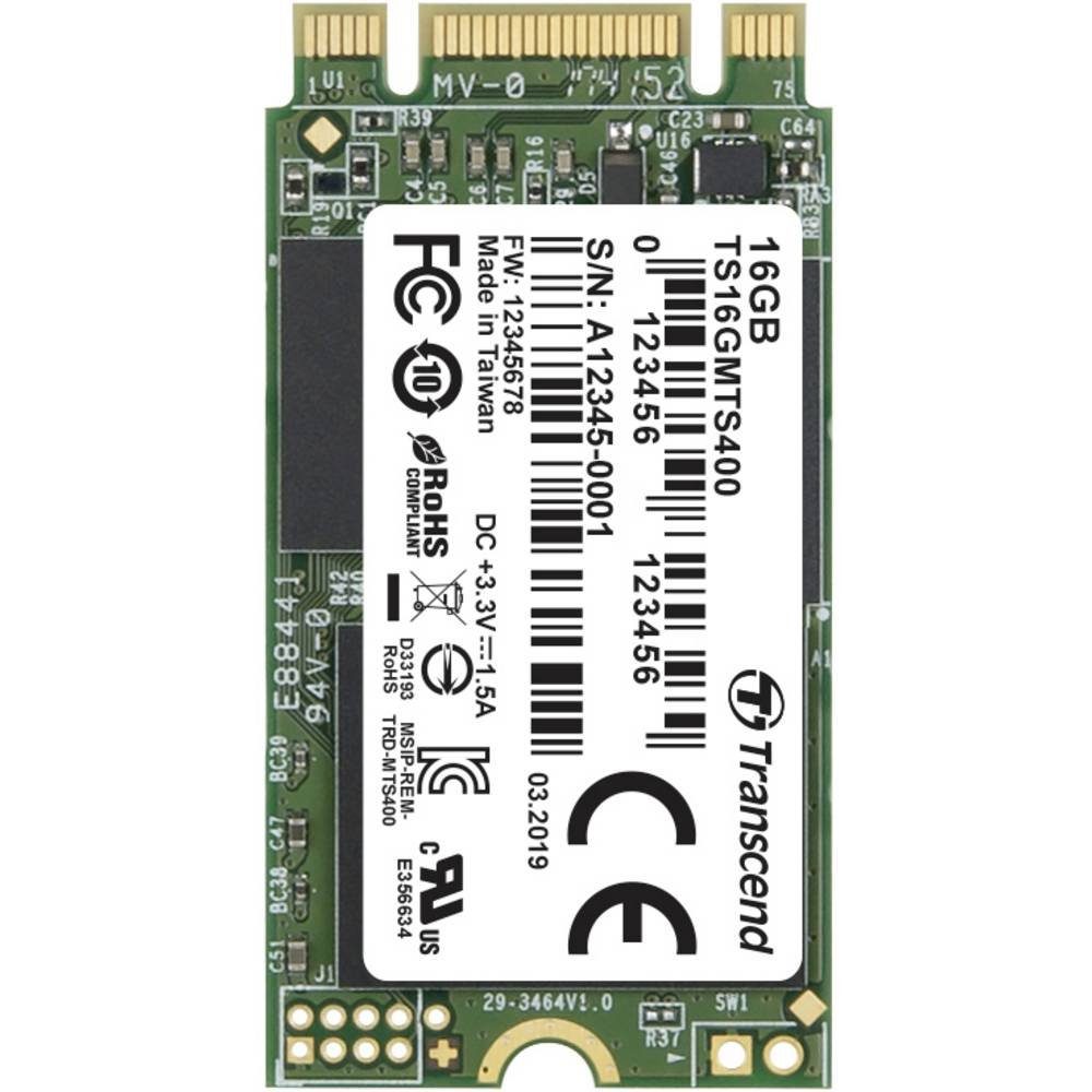 Transcend MTS400 SATA III M.2 SSD TS16GMTS400 SSHD-Hybrid-Festplatte (16 GB)