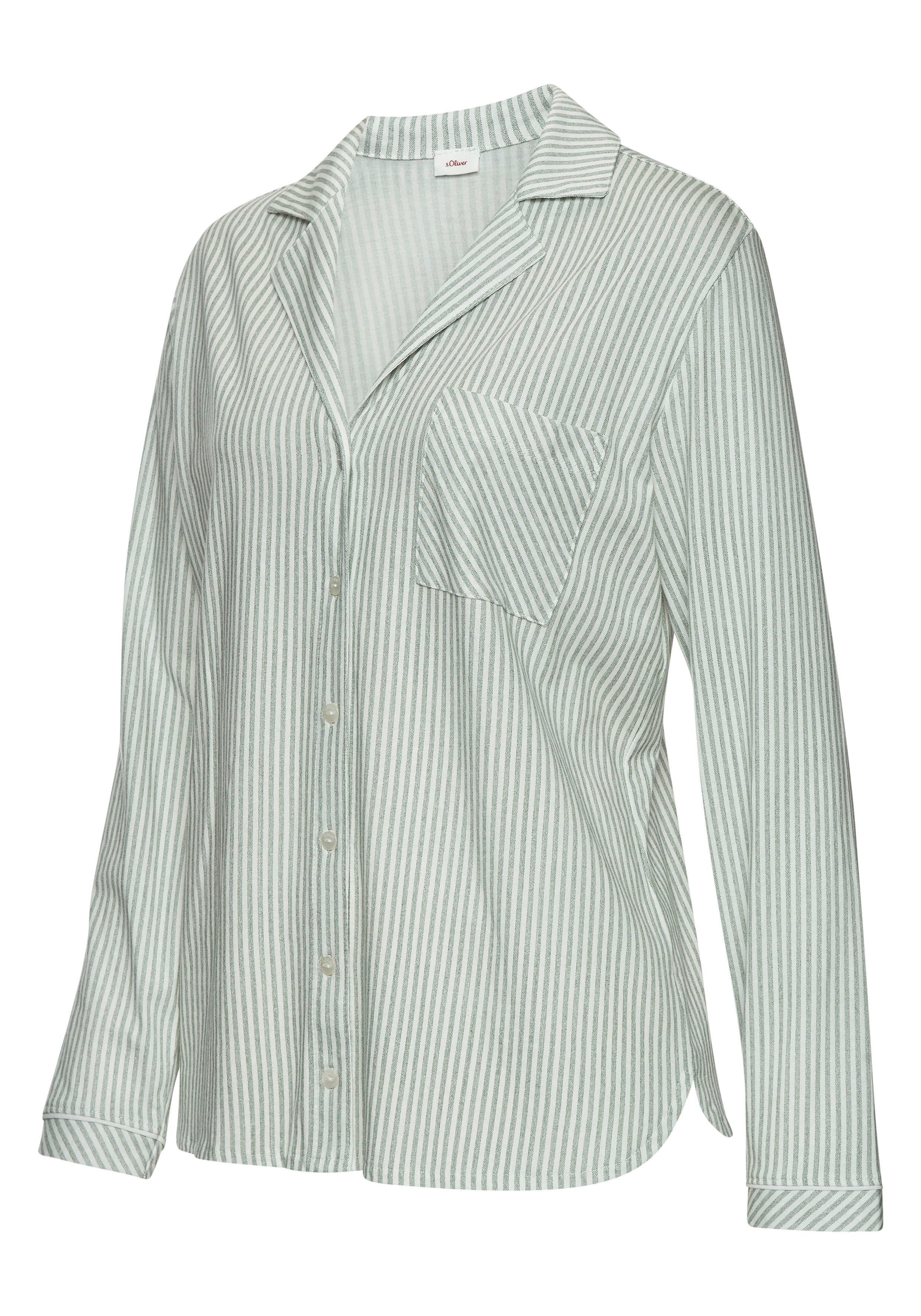 s.Oliver Pyjamaoberteil (1-tlg., 1-teilig) mit Reverskragen