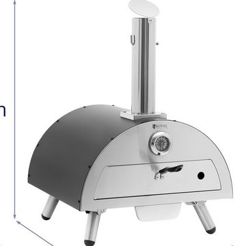 Royal Catering Pizzaofen Holz-Pizzaofen Holzbackofen holzbefeuerter Grillofen Cordierit 190 °C