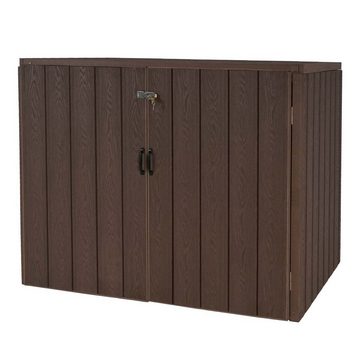 MCW Mülltonnenbox MCW-J28-2-4-P (2 St), Erweiterbar, Abschließbare Tür, Mit Türgriff zum bequemen Öffnen
