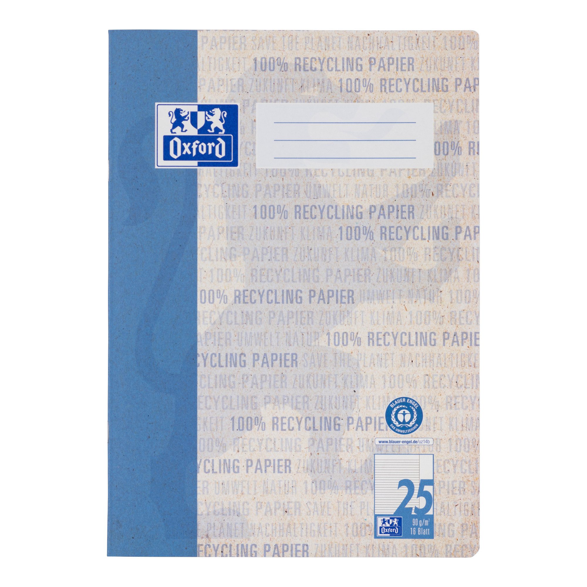 OXFORD Schulheft Schulheft 400158978 A4 90g Lineatur 25 16 Blatt liniert (15 Stück)