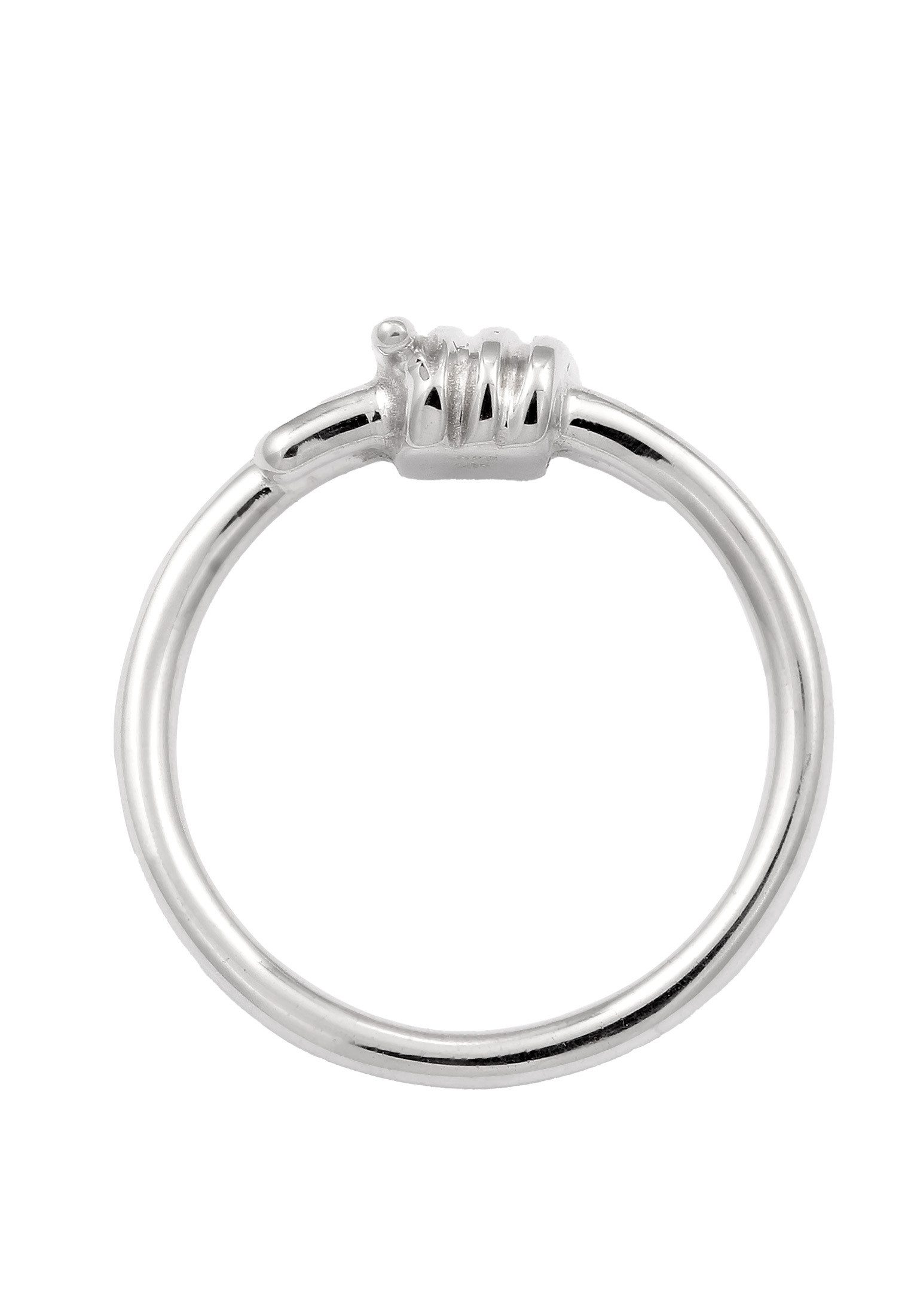 Kuzzoi Silberring Draht Look 925 Sterling Silber