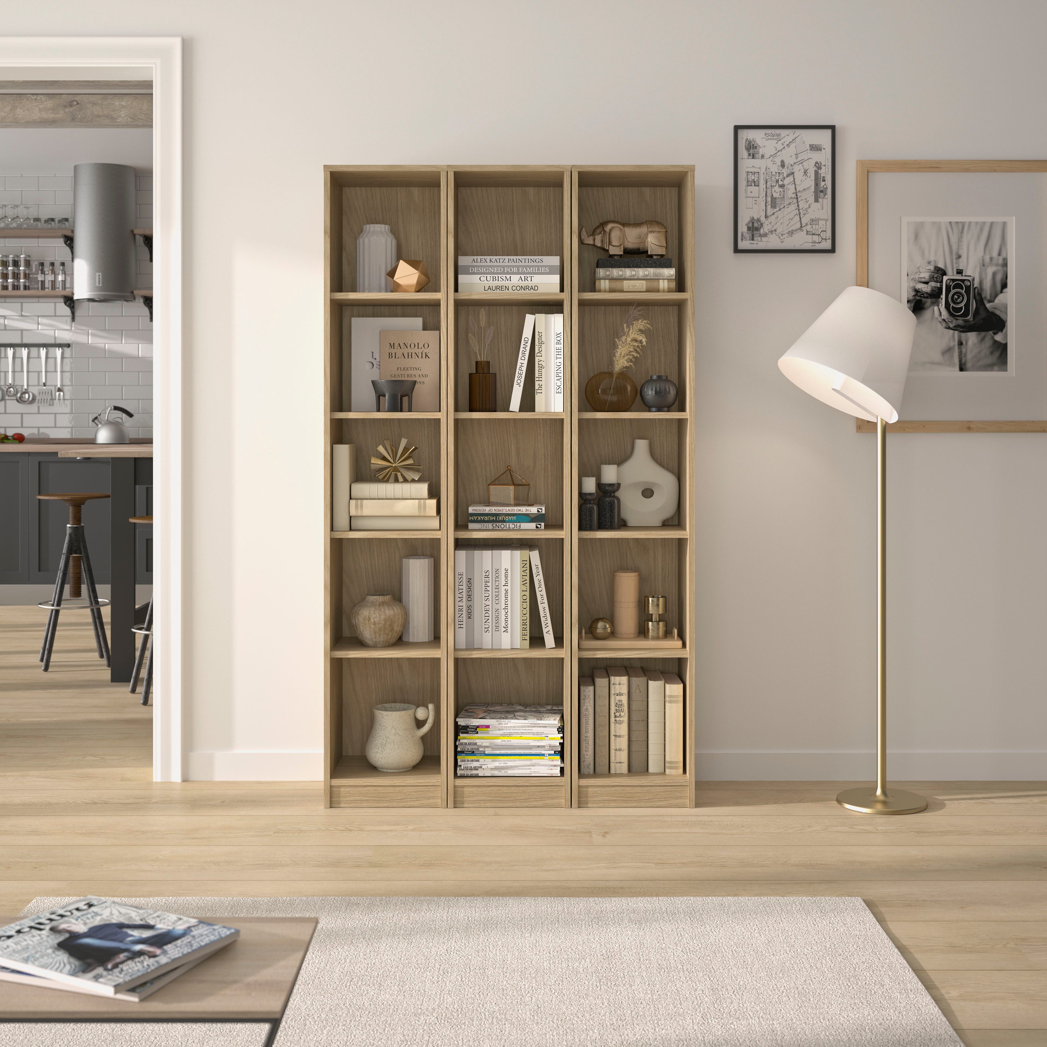 Gami Bücherregal Bücherregal Iris, Praktisch und funktional für eine optimale Aufbewahrung