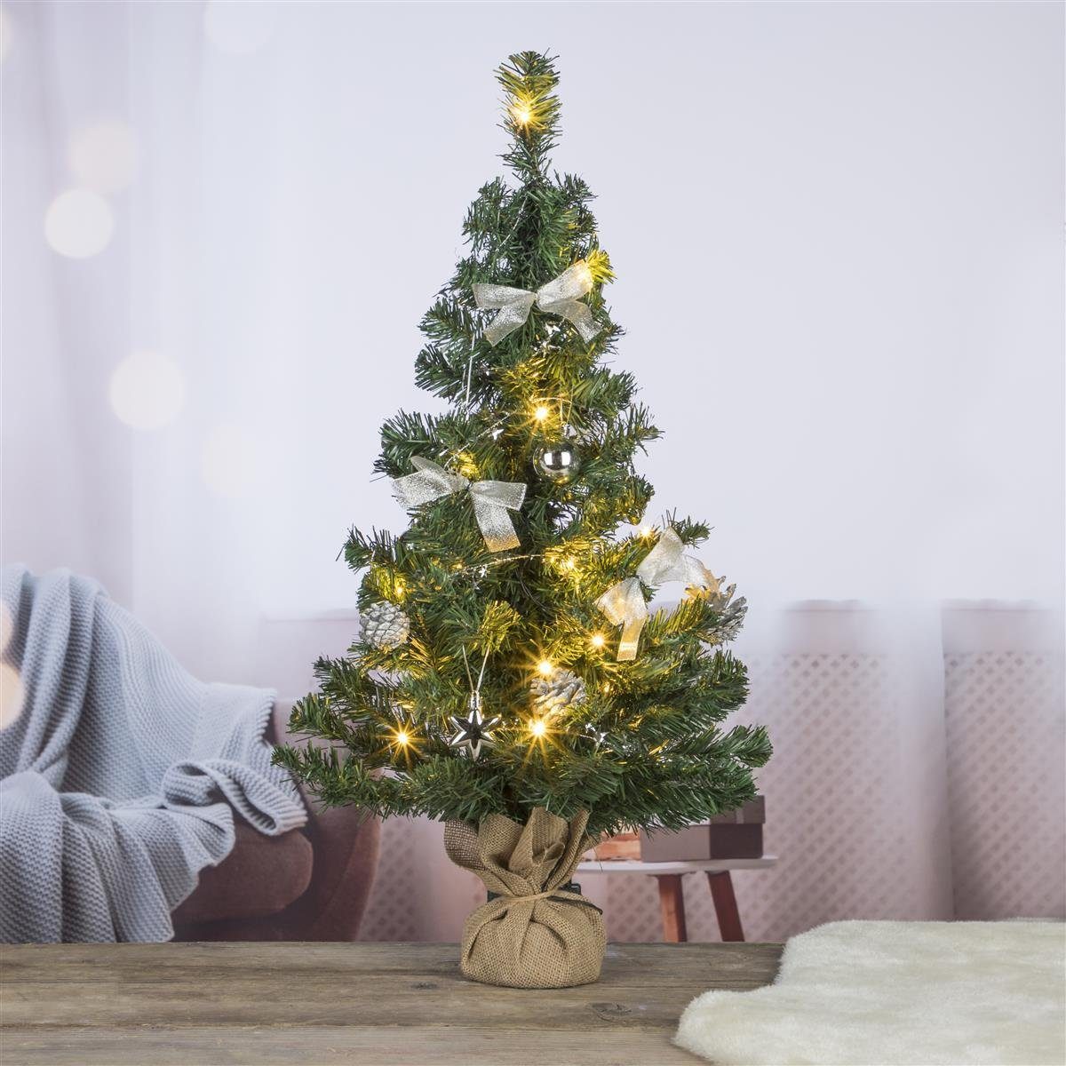 Weihnachtsbäume Silber Geschmückt