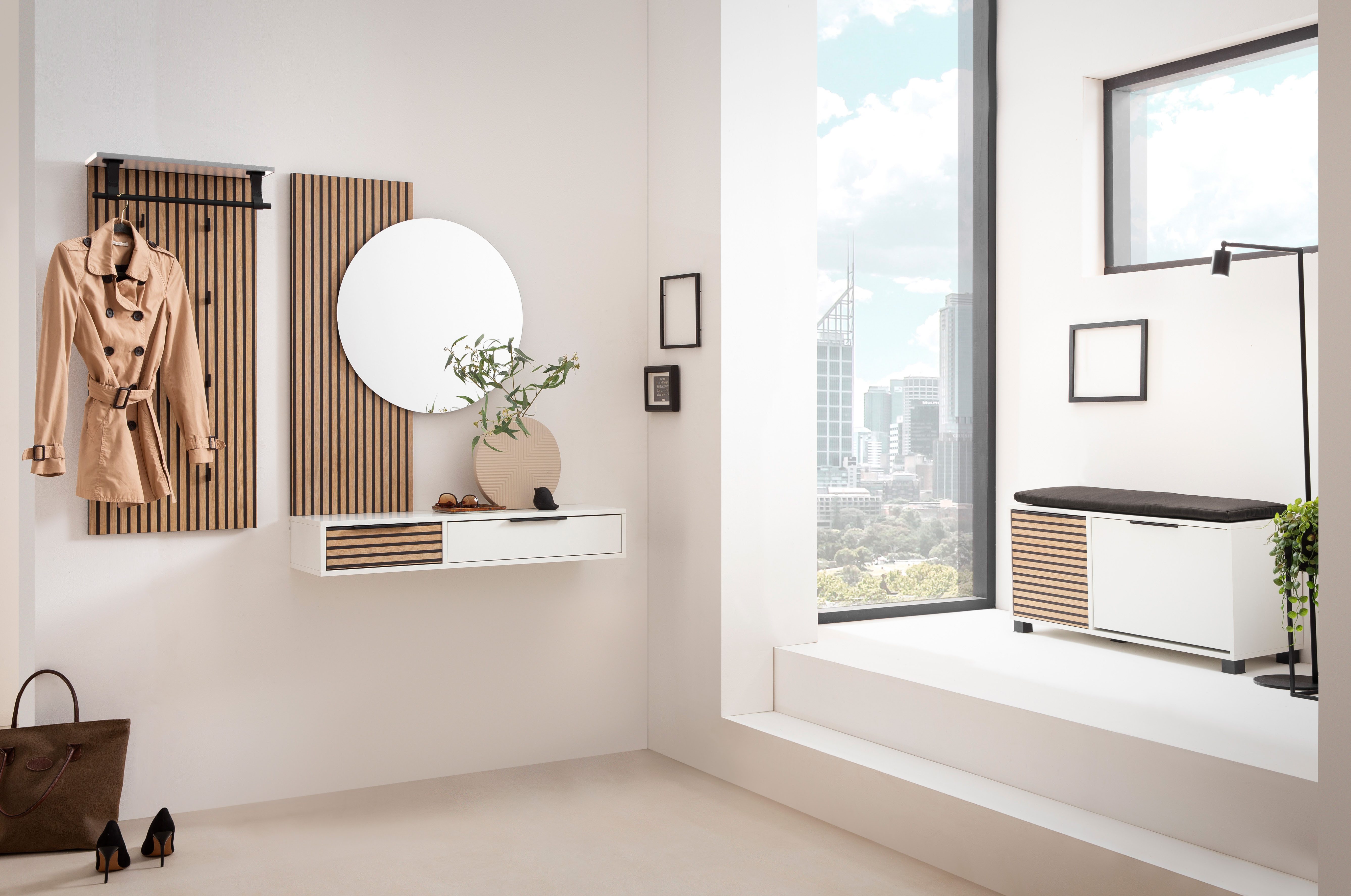 Schildmeyer Spiegel Loft, Breite 79 cm, Runde Spiegelfläche