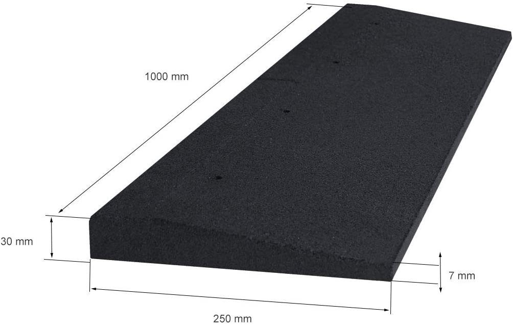RO-FLEX Auffahrrampe Universal Rampe 30 mm Bordsteinrampe LxBxH 1000 x 250 x 30 mm – Bild 2 von 3
