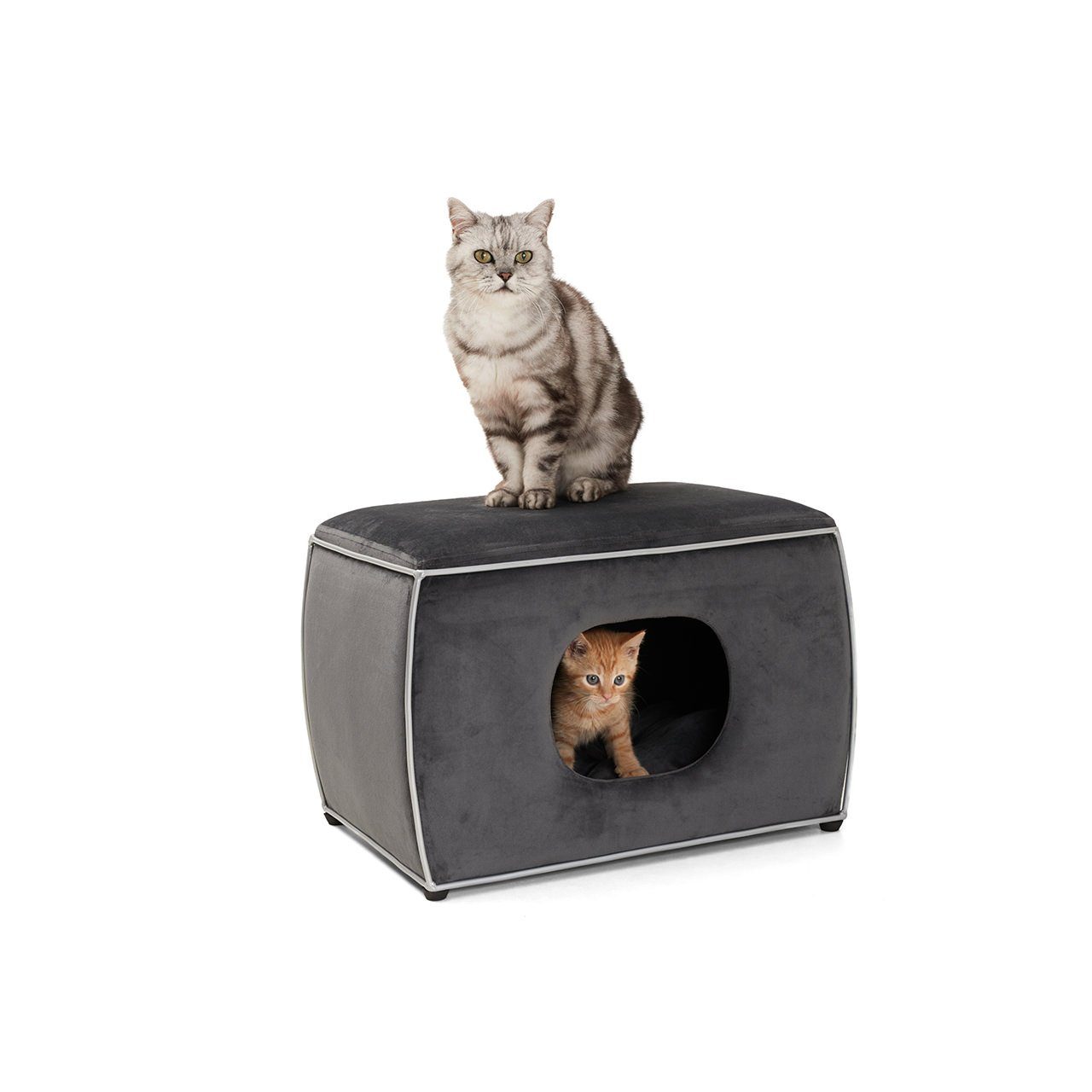 Canadian Cat Company Tierbett Nelson - grau, Stoff, Katzenbett, Kuschelhöhl günstig online kaufen