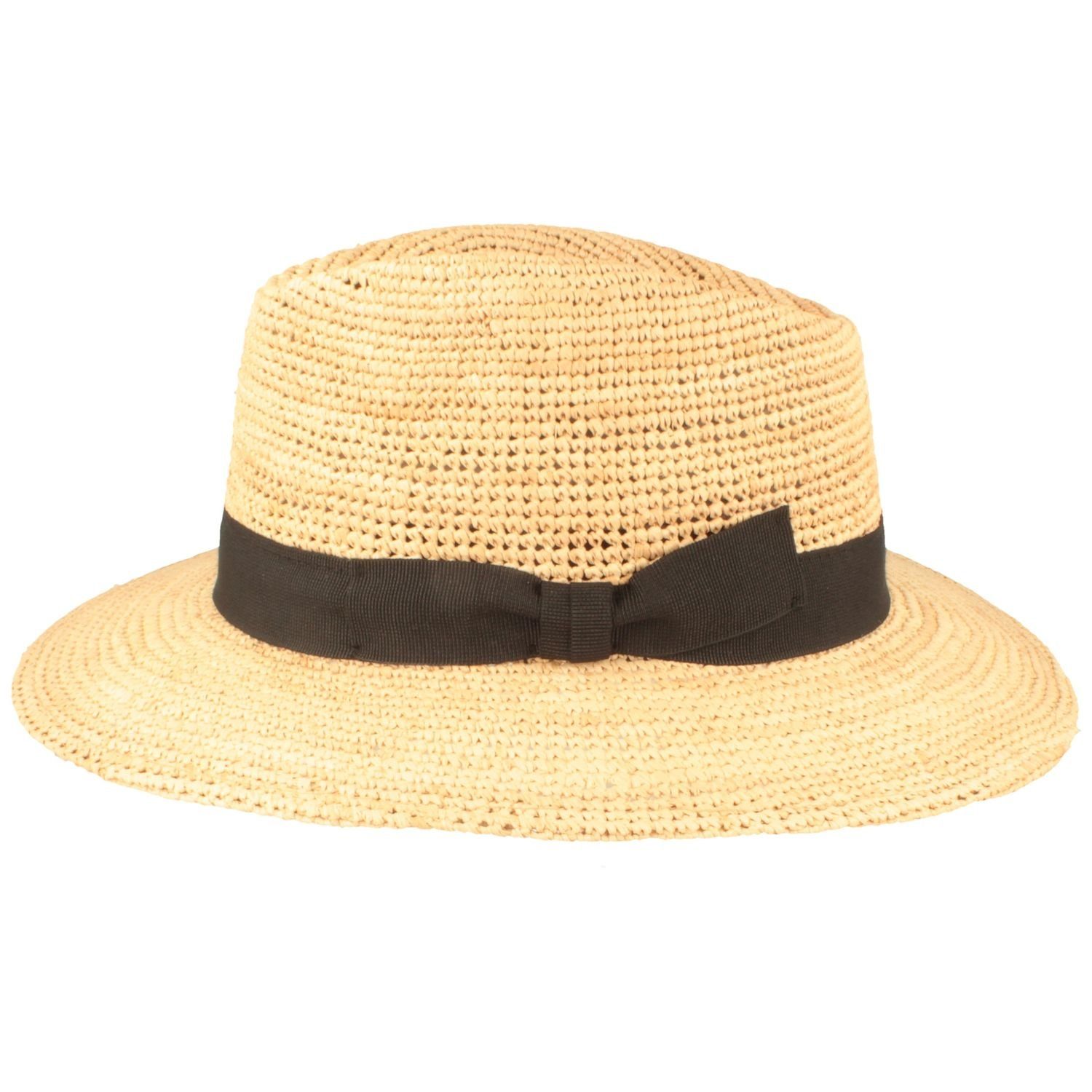 Breiter Strohhut Knautschbarer Raffia Crochet Traveller günstig online kaufen