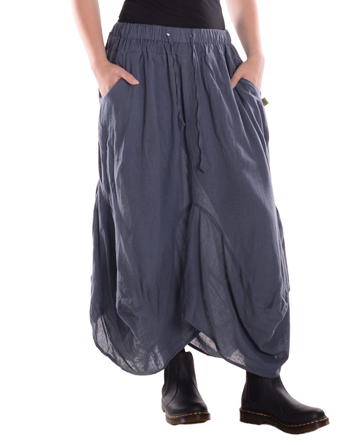 Vishes Ballonrock Langer Rock Damen Ballonrock Baumwolle Taschen Freesize 34-42 Alternative Mode, Boho, Hippie, Ethno, Festival