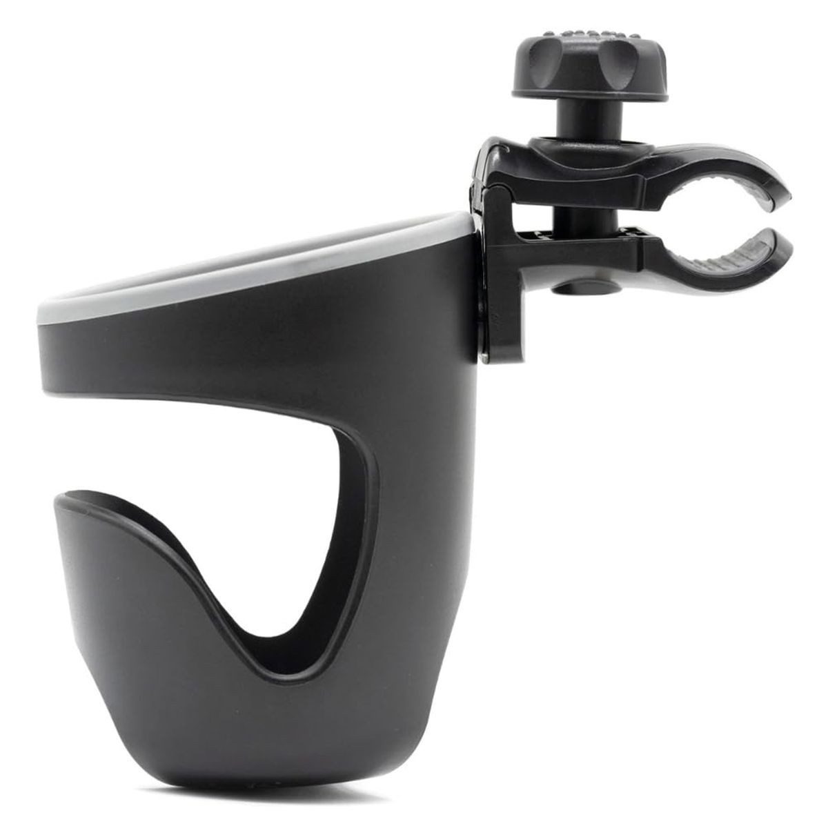 Zamboo Becherhalter Schwarz Grau, Getränkehalter für Buggy und Kinderwagen