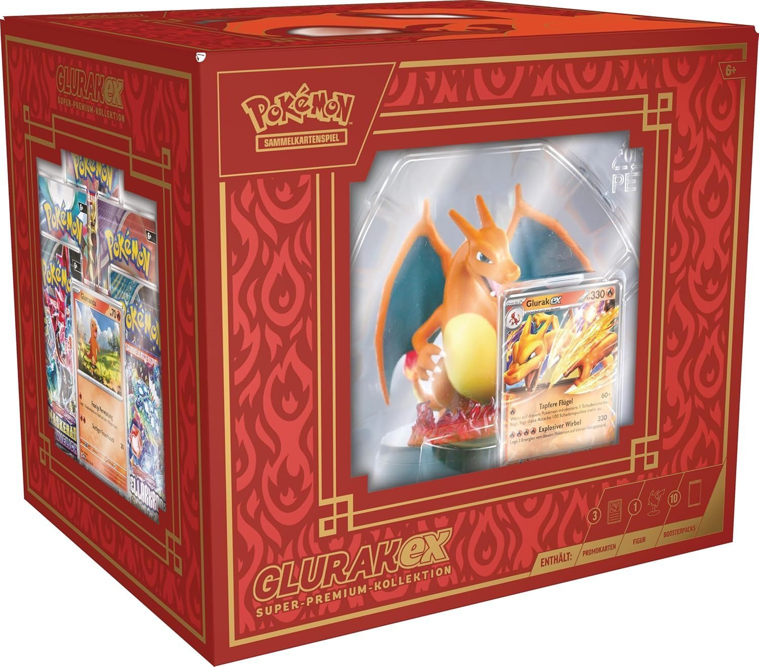 POKÉMON Sammelkarte Glurak-ex, Super Premium Kollektion
