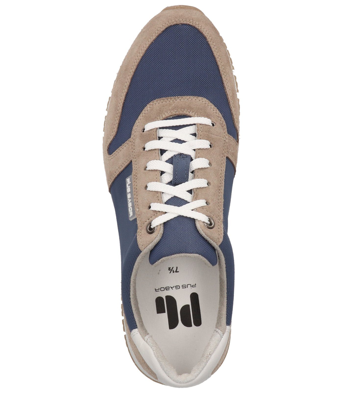 Pius Sneaker Beige Blau Sneaker Veloursleder/Synthetik Gabor