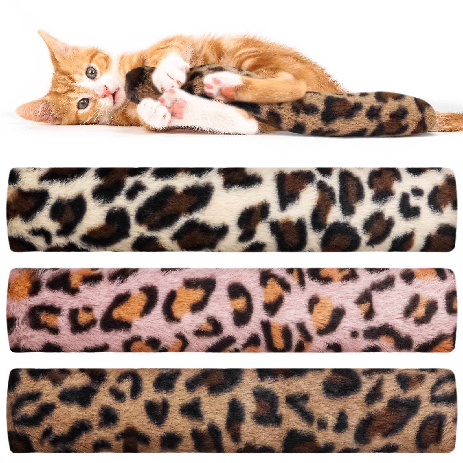 Ledander Tierkuscheltier 3Pcs Katzenminze Katzenspielzeug, Katzen Spielzeug Set,Katzenkissen, Katzen Baldrian,Weiches Flauschiges Haustier beruhigendes Spielzeug
