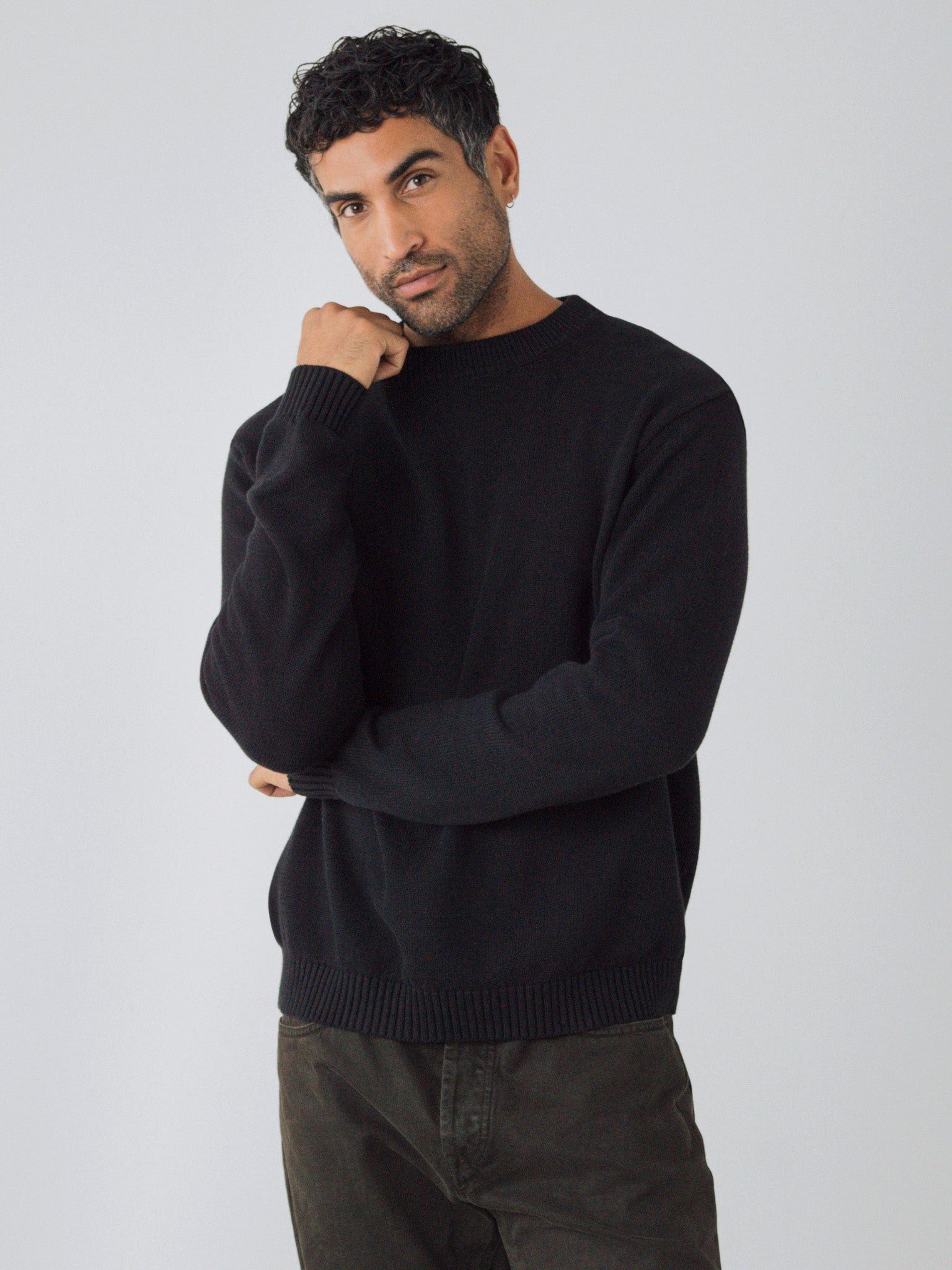 HONEST BASICS Strickpullover Crew-Pullover aus Bio-Baumwolle