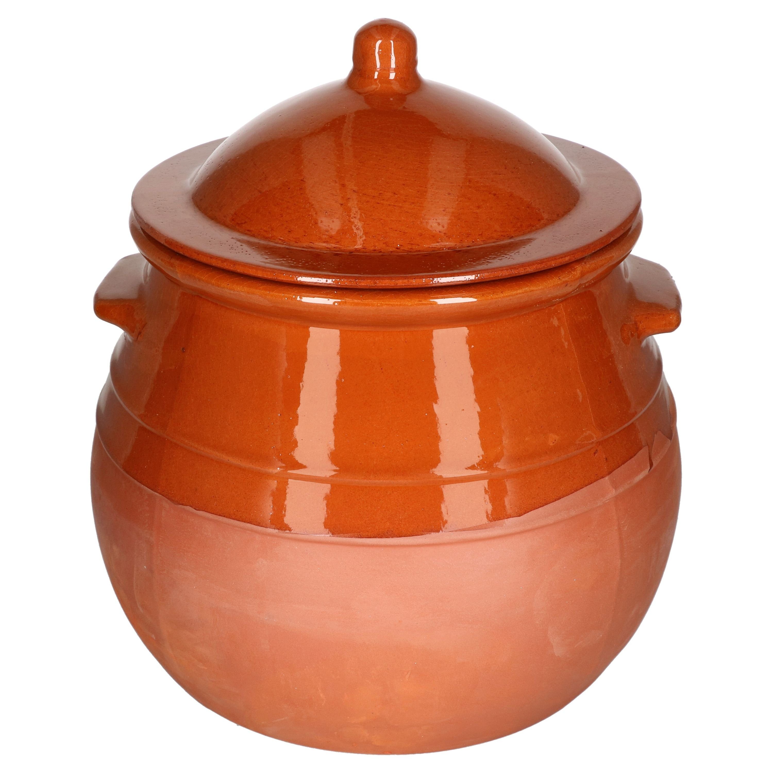 MamboCat Vorratsglas Stewpot 8L Tontopf mit Deckel - 12971, Steingut