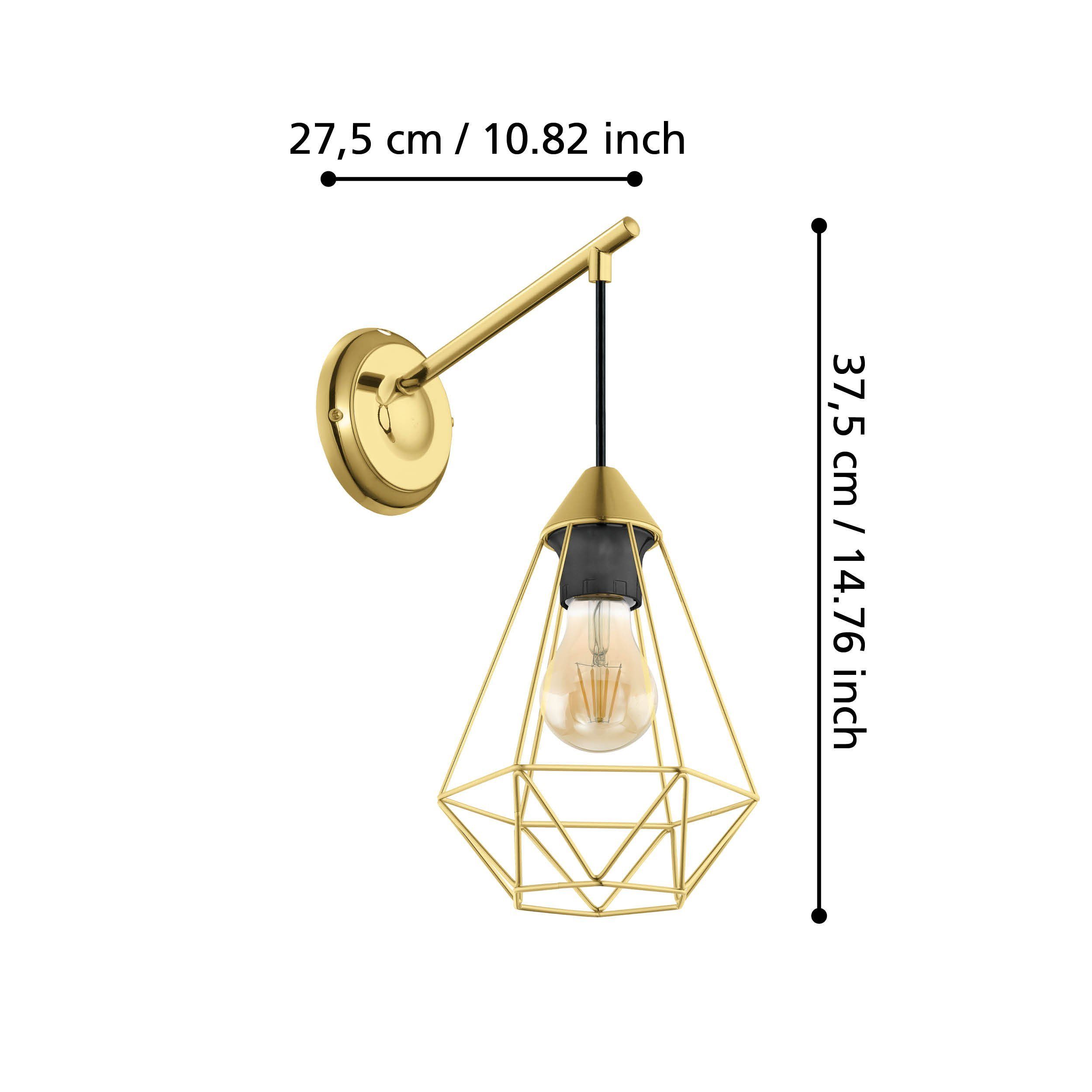 EGLO LED Wandleuchte Tarbes, Leuchtmittel exklusive, Wandleuchte,  Wandbeleuchtung Wohnzimmerlampe, Flurlampe, E27 Fassung