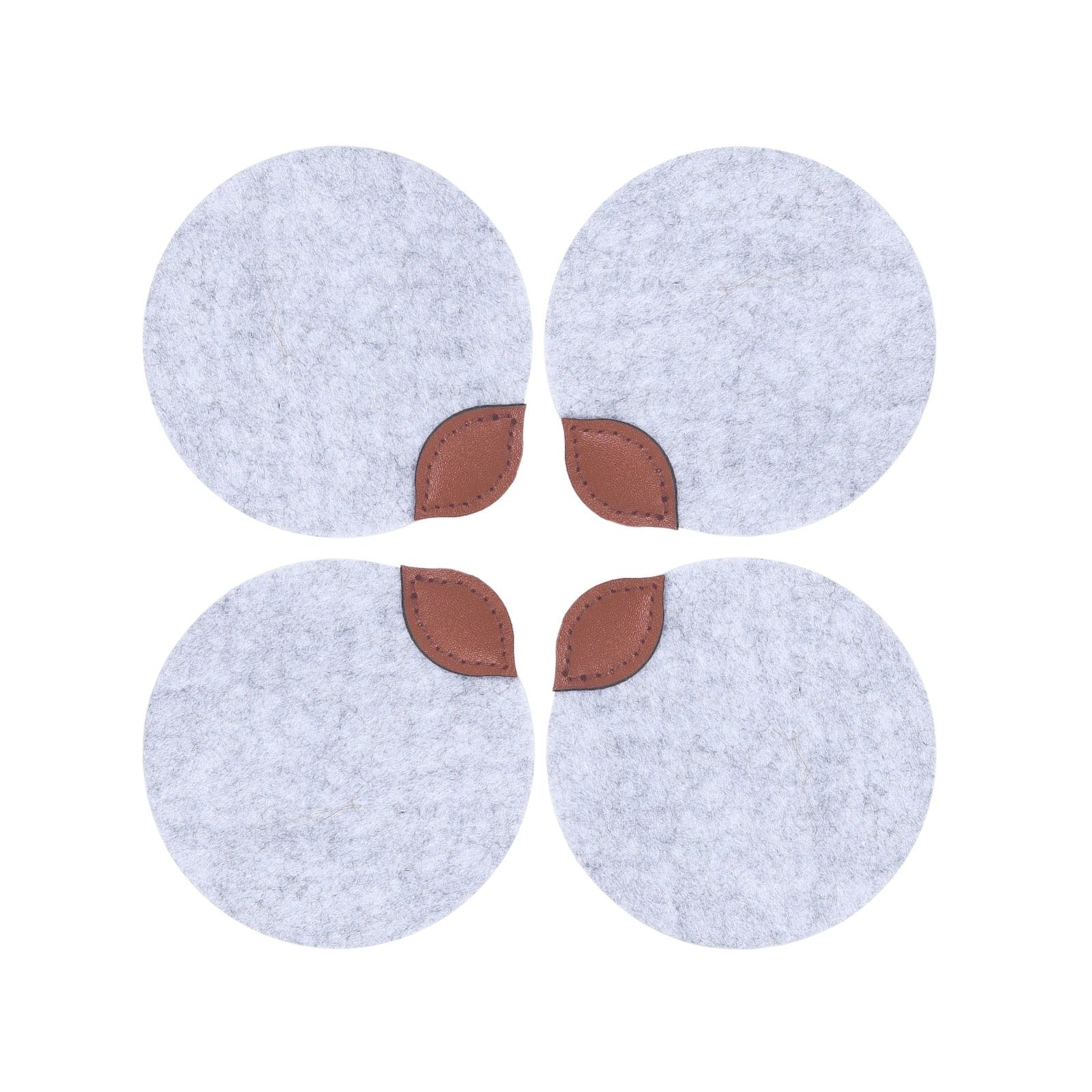 Neuetischkultur Glasuntersetzer Glasuntersetzer 4er-Set Filz rund, Set, 4-tlg., Подставки для напитков Tischschutz