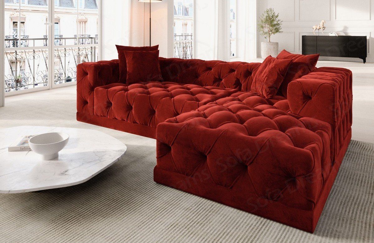 Sofa Dreams Ecksofa Designer Samtstoff Polster günstig online kaufen