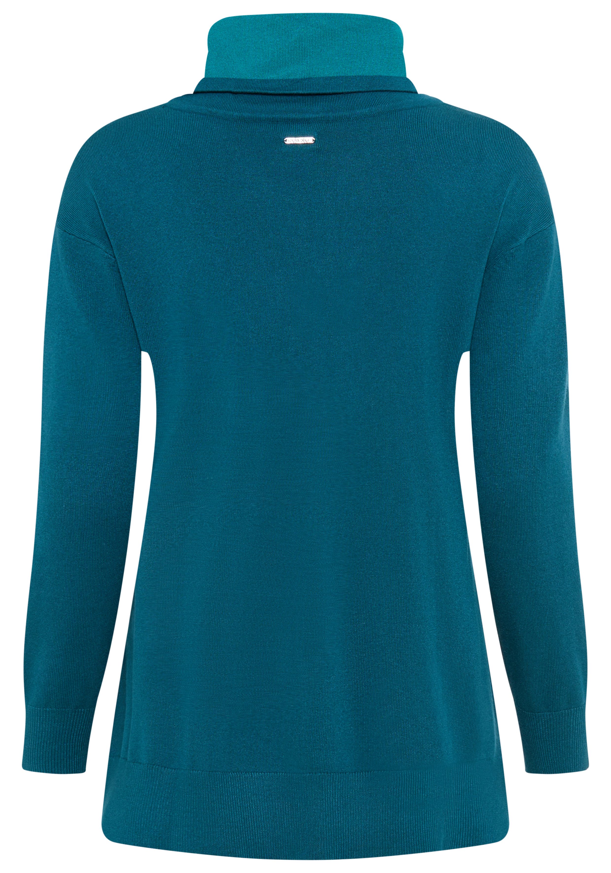 Laura Scott Strickpullover Übergangspullover in lässiger Form mit Schalkragen