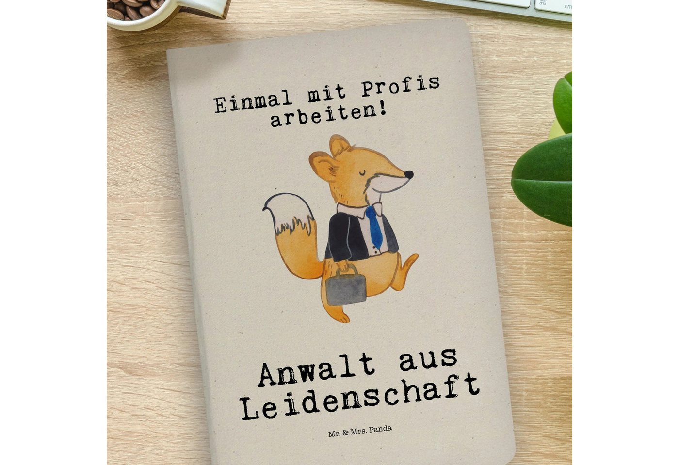 Thumbnail - Mr. & Mrs. Panda Notizbuch Anwalt Leidenschaft - Transparent - Geschenk, Jurist, DIN A4 Planer, Mr. & Mrs. Panda, Langle...