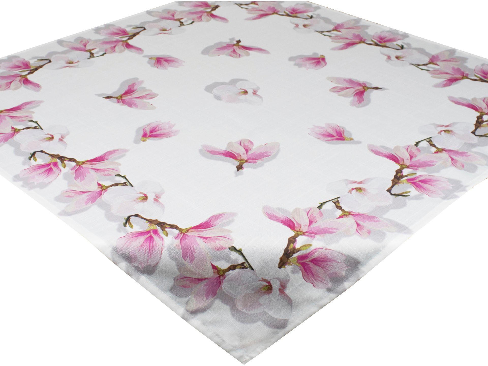 Delindo Lifestyle Mitteldecke Magnolien, Glattes Gewebe, bedruckt – Bild 2 von 3