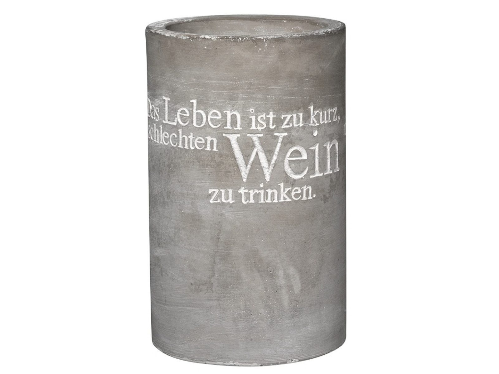 Räder Design Weinkühler Weinkühler " Das Leben ist zu kurz für schlechten Wein " aus Beton von