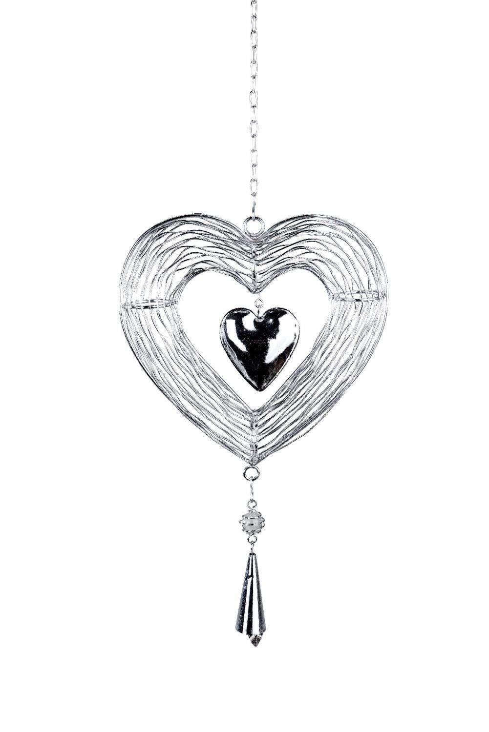formano Hängedekoration Hearts, Farbe: Silber, Motiv: Herz
