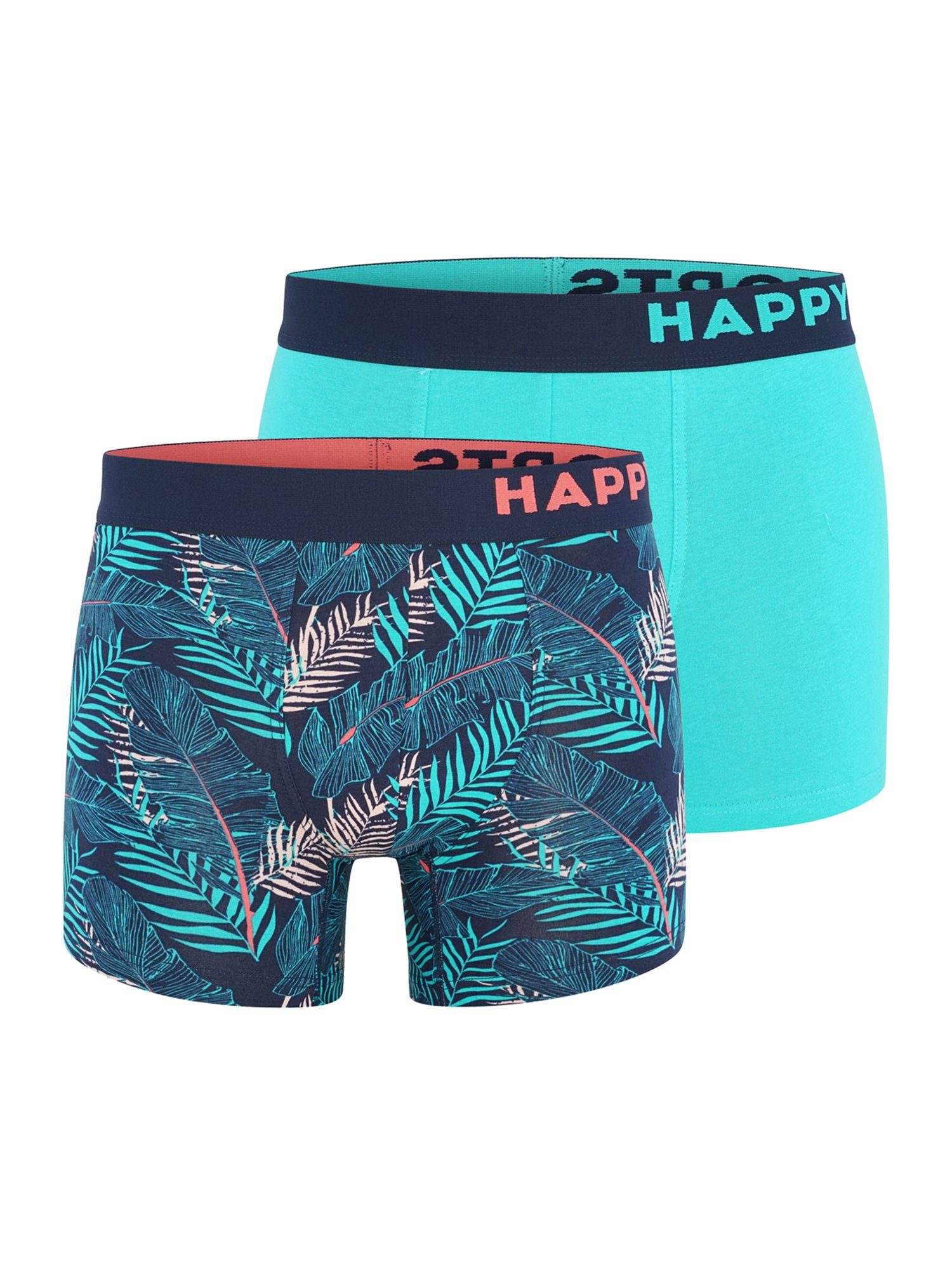 HAPPY SHORTS Retro Pants Motivprint Trunks Leaves