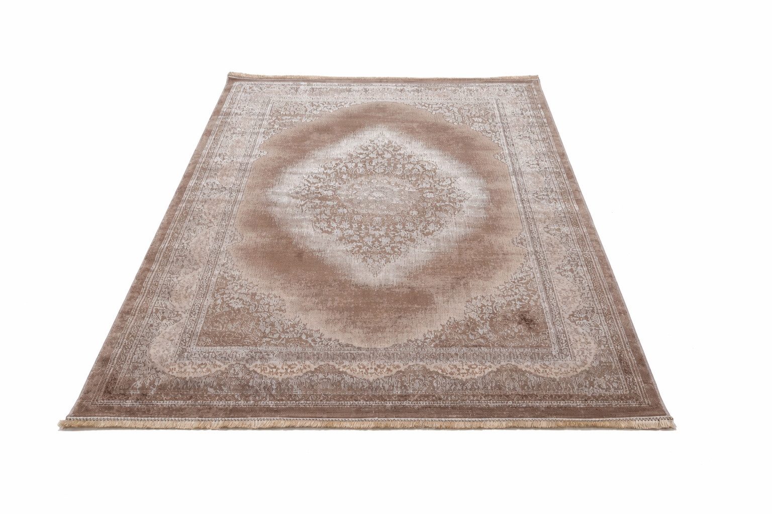 Vimoda Orientteppich Salsa, moderner orientalischer Klassiker Look mit Fransen, Rechteckig, Höhe: 13 mm, Teppich kurzflor modern, dicht, weich, Wohnzimmer, Schlafzimmer