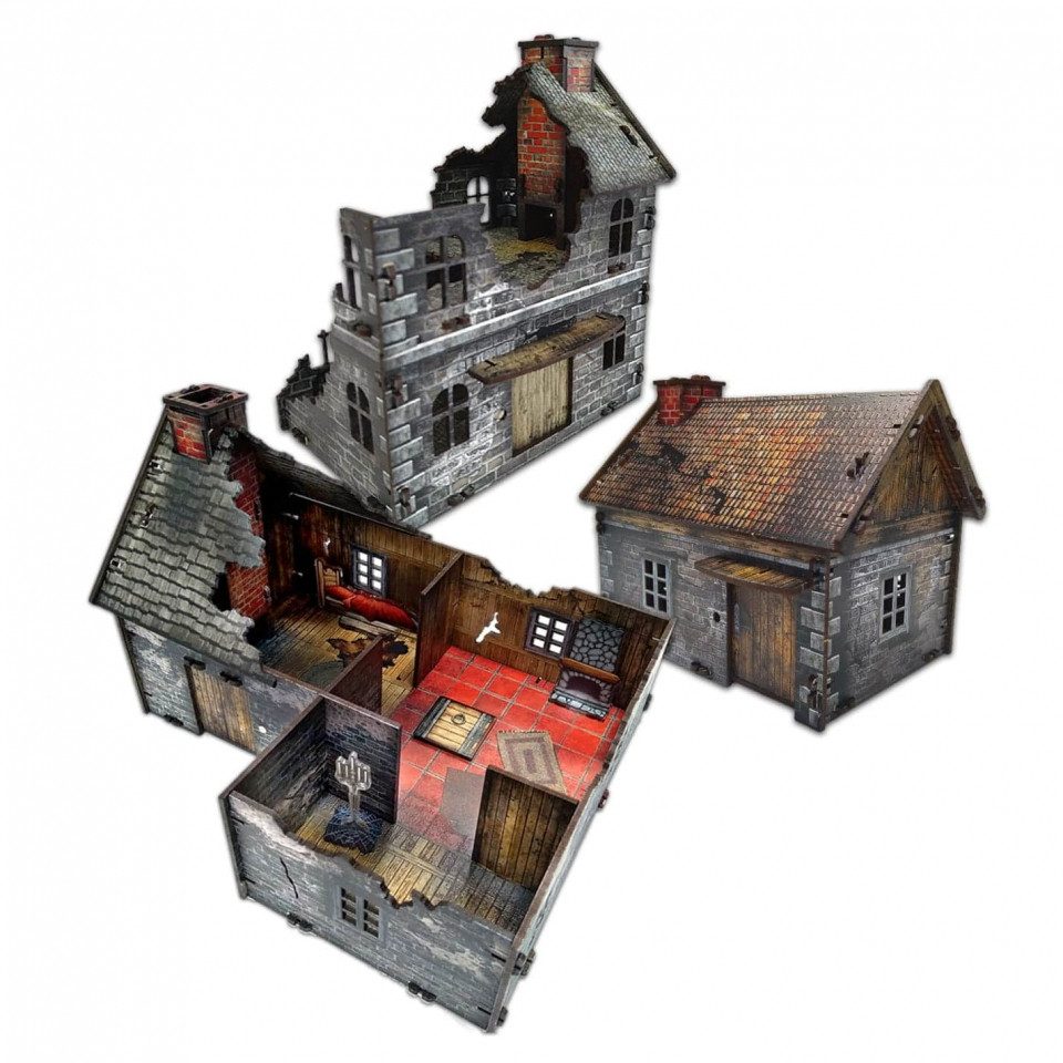 e-Raptor Spiel, Constructions Set - Ruined Village
