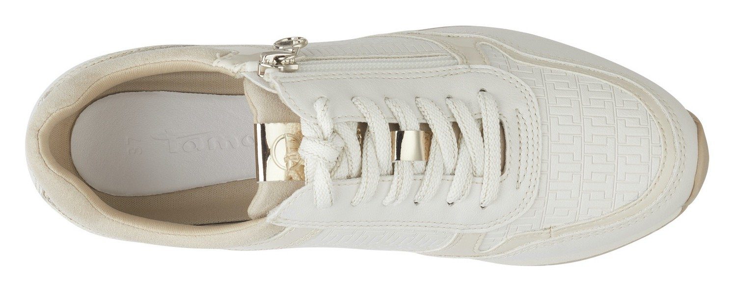 Tamaris Sneaker mit herausnehmbarer Innensohle offwhite-kombiniert
