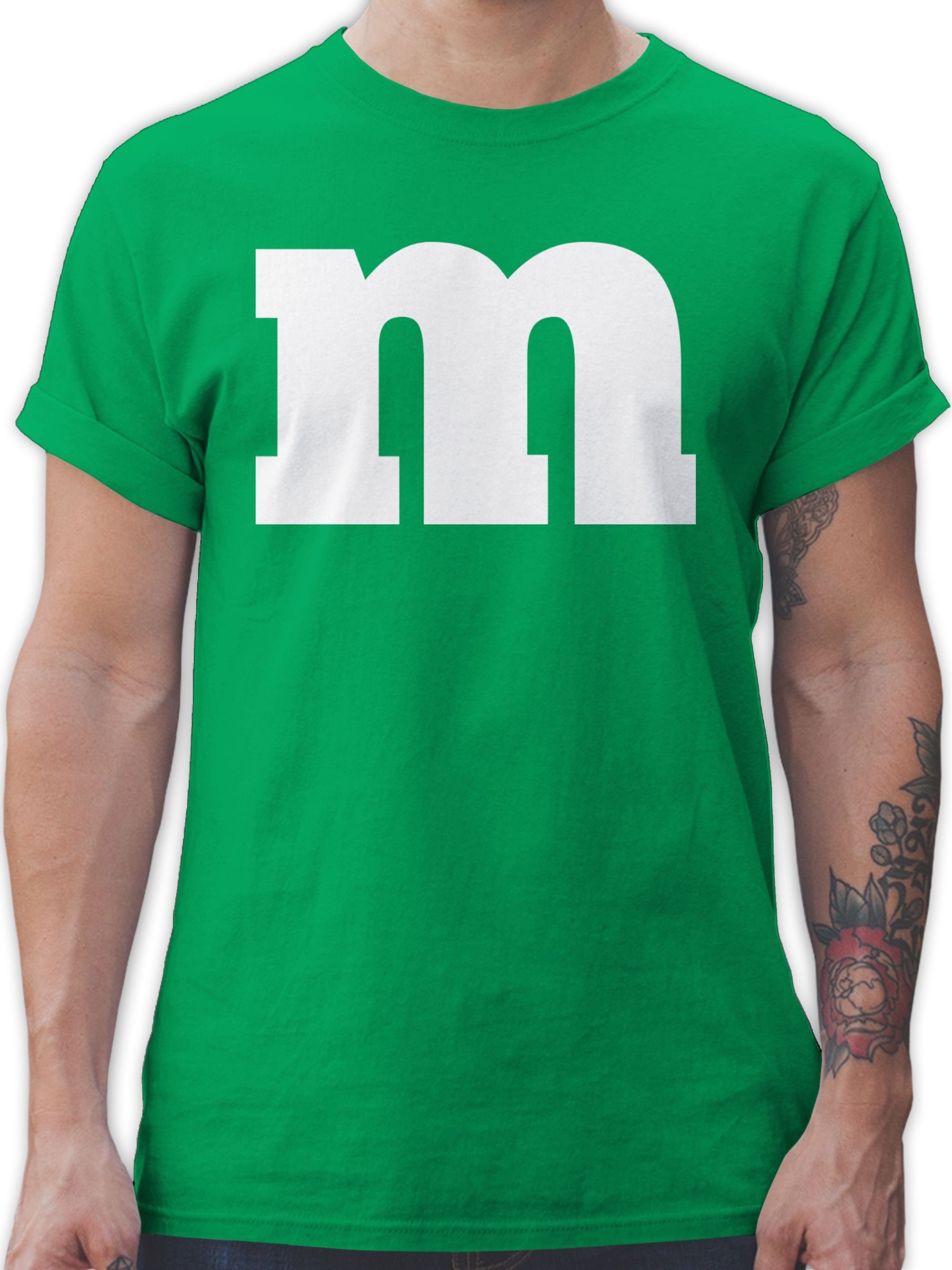 03 Karneval T-Shirt & Grün Fasching M Shirtracer Aufdruck