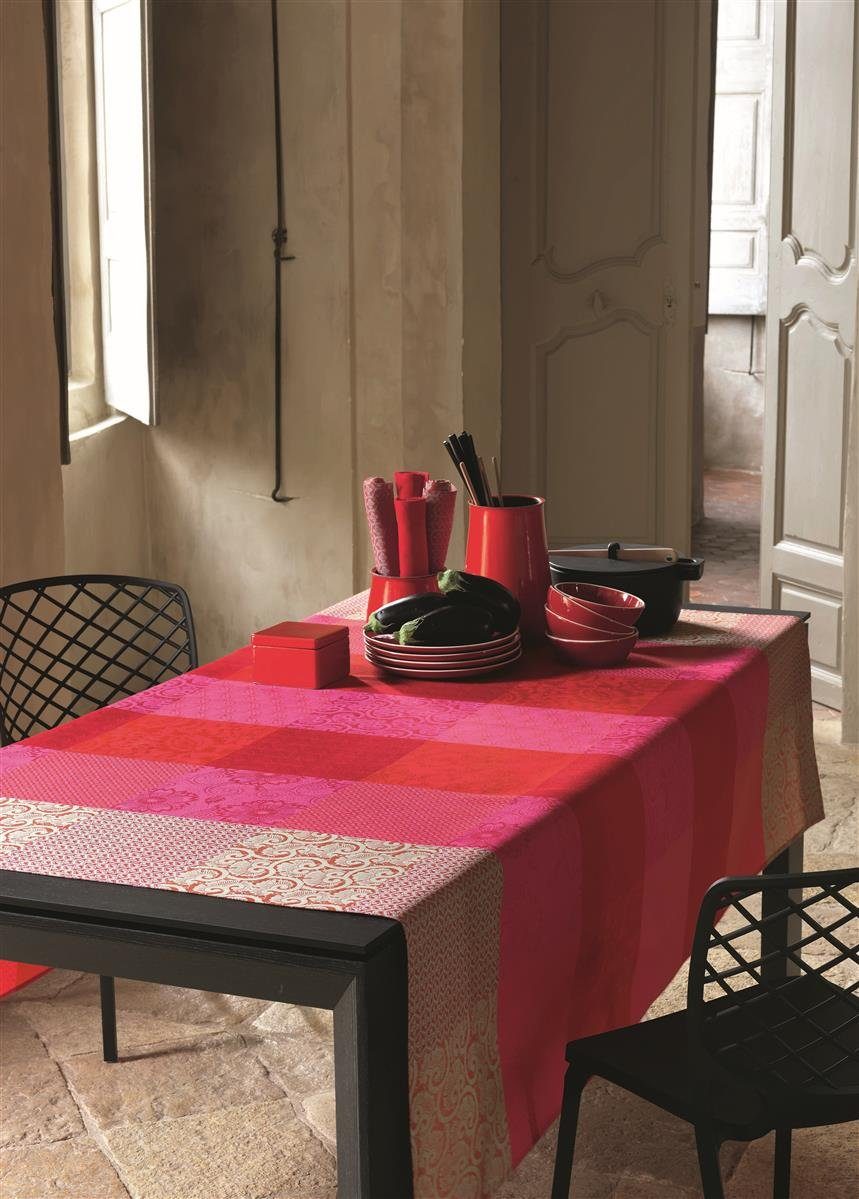 Le Jacquard Francais Tischdecke Le Jacquard Français Tischwäschekollektion Fleurs De Kyoto, jacquard-gewebt