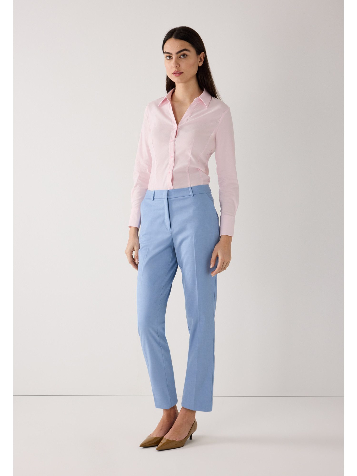 MORE&MORE Langarmbluse taillierte Hemdbluse