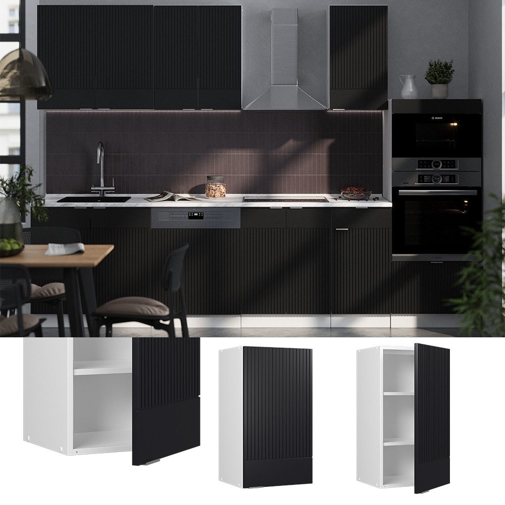 Vicco Hängeschrank Fame-Line, Schwarz gestreift/Weiß, 40 günstig online kaufen